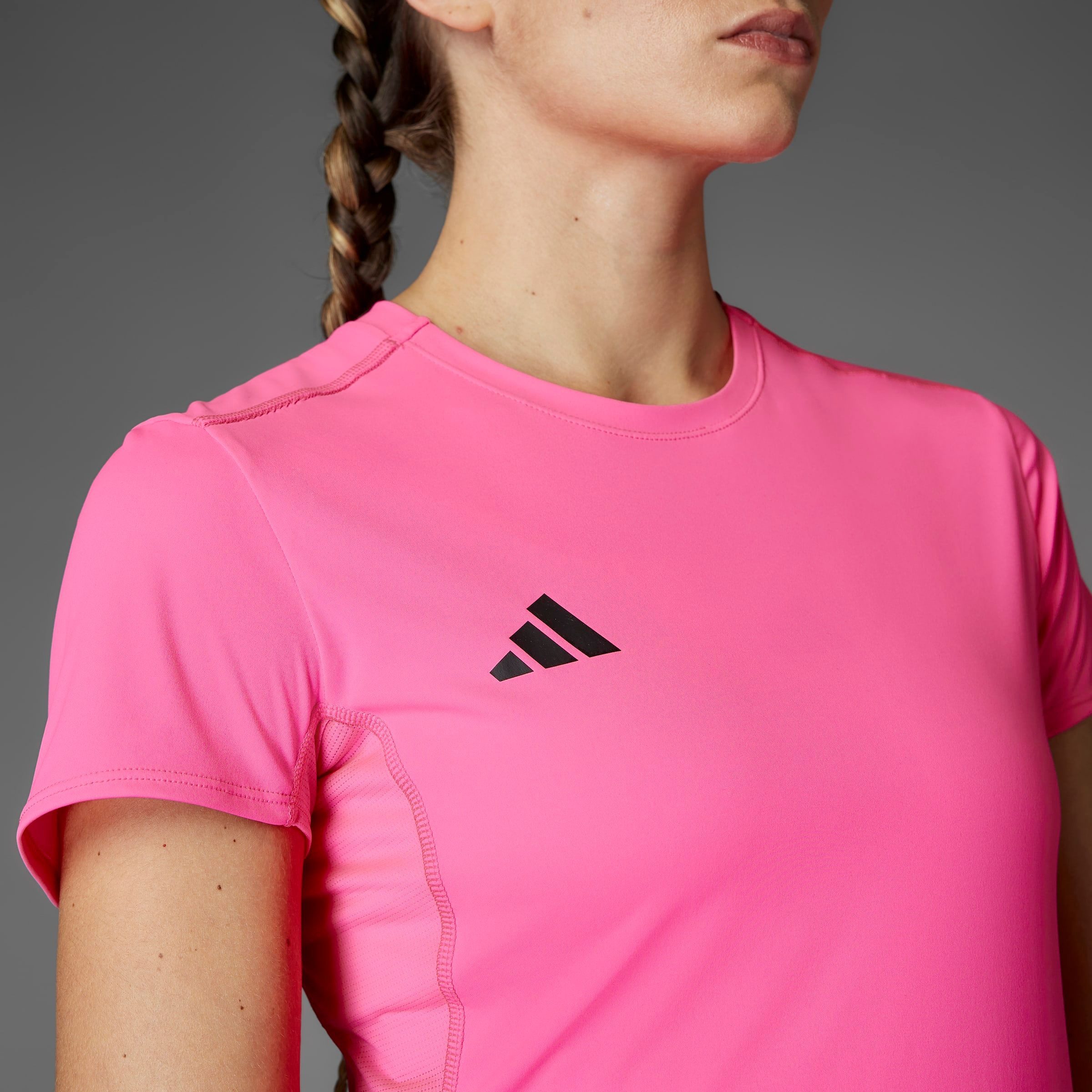 adidas Performance Laufshirt ADIZERO E TEE für Erwachsene, ohne Verschluss, mit Rundhalsausschnitt