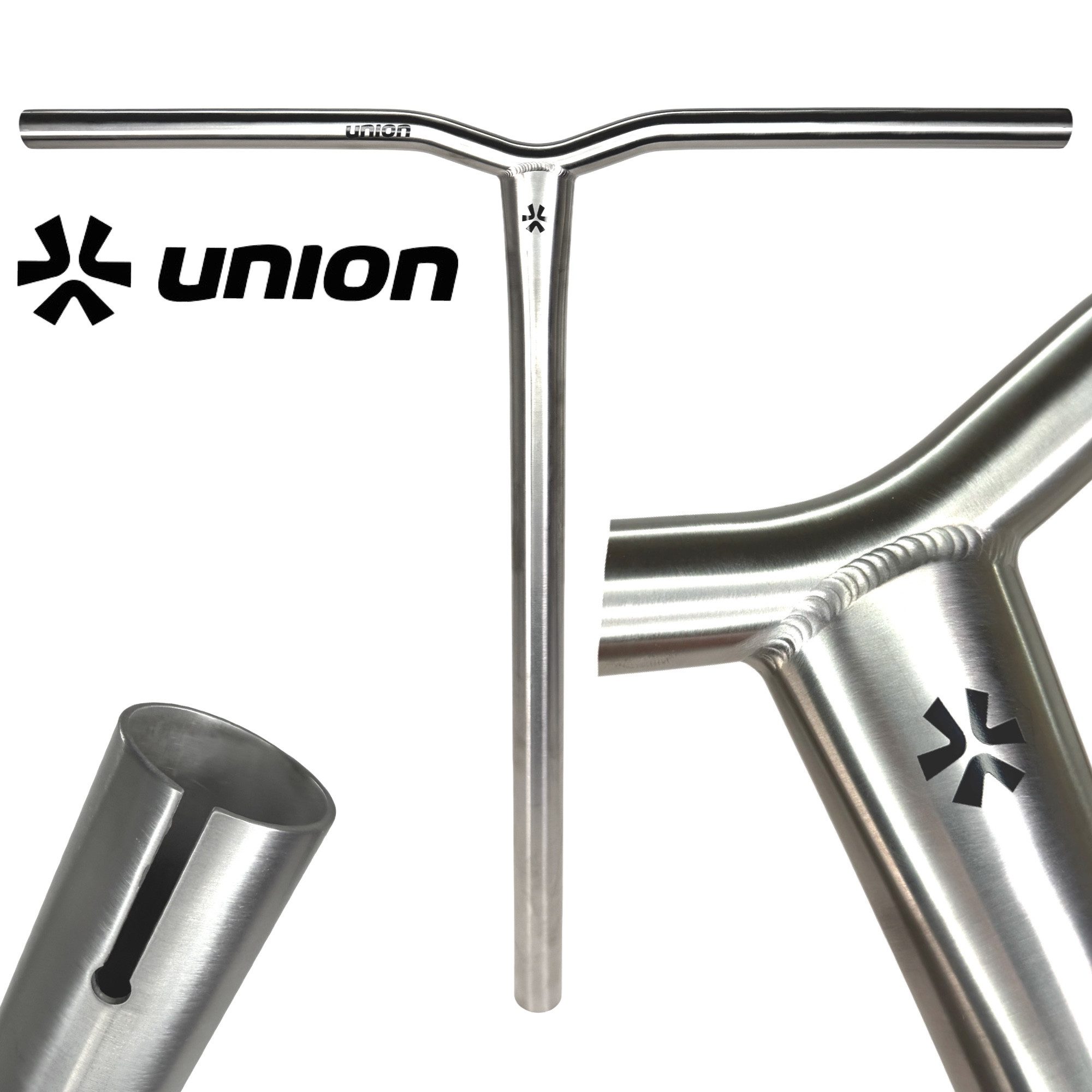 Union Stuntscooter Union Titanium Bend Stunt-Scooter Lenker HIC Silber 58 / 60 / 62 cm