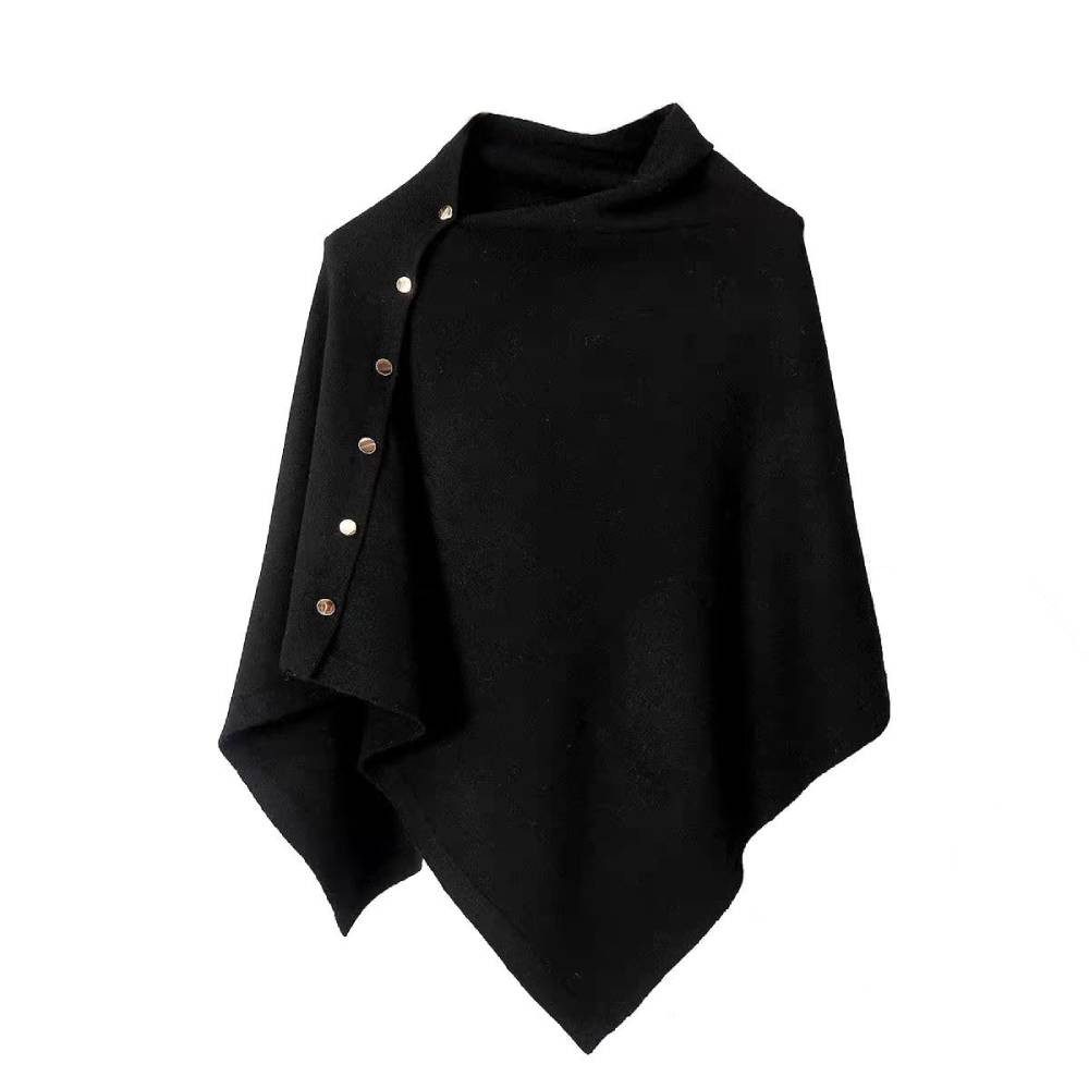 Blusmart Strickponcho Multifunktionales Stricktuch, Schal, Cape, Strickschal für Damen (mit Knöpfen) Für das tägliche Outfit