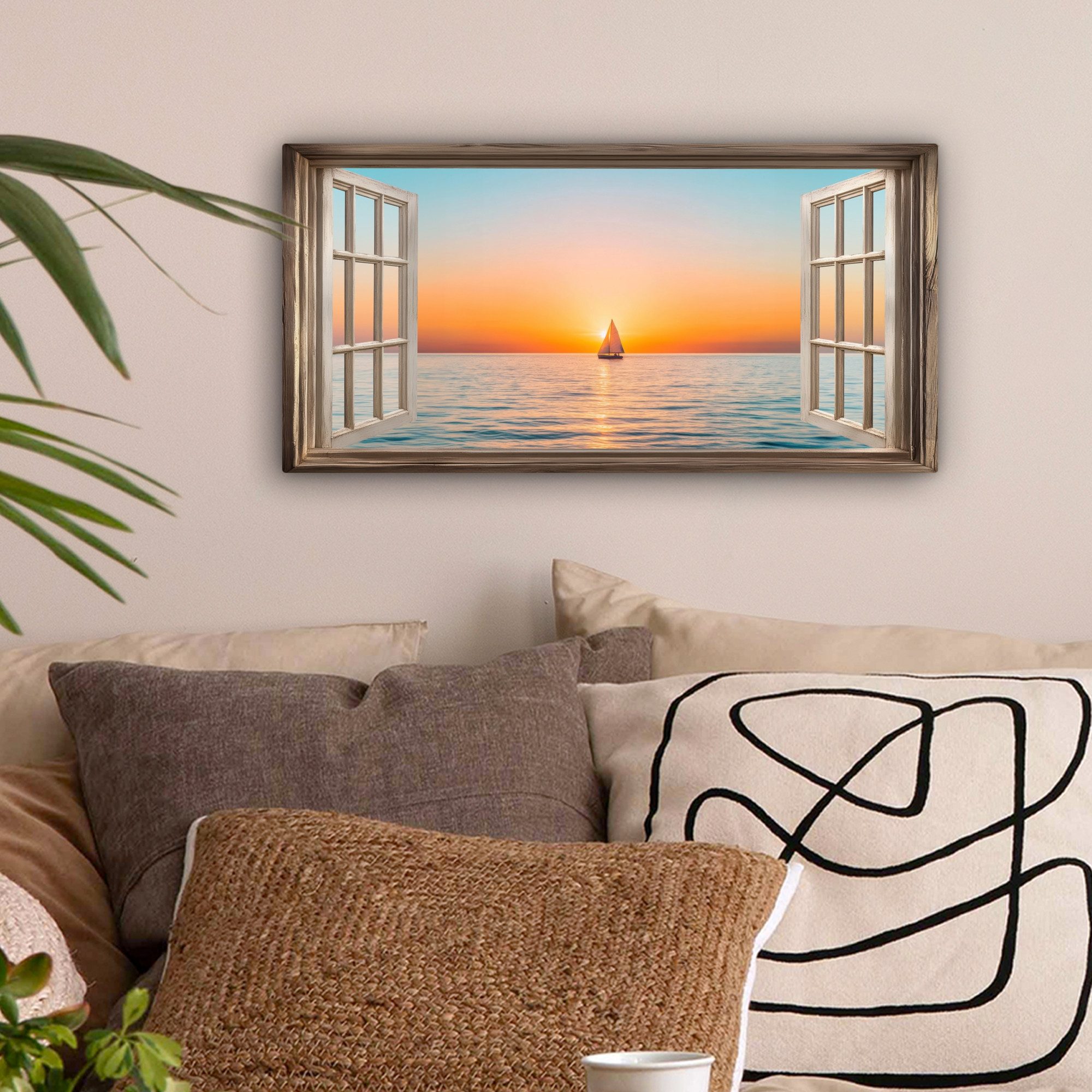 OneMillionCanvasses® Leinwandbild Panorama Transparenter Blick - günstig online kaufen