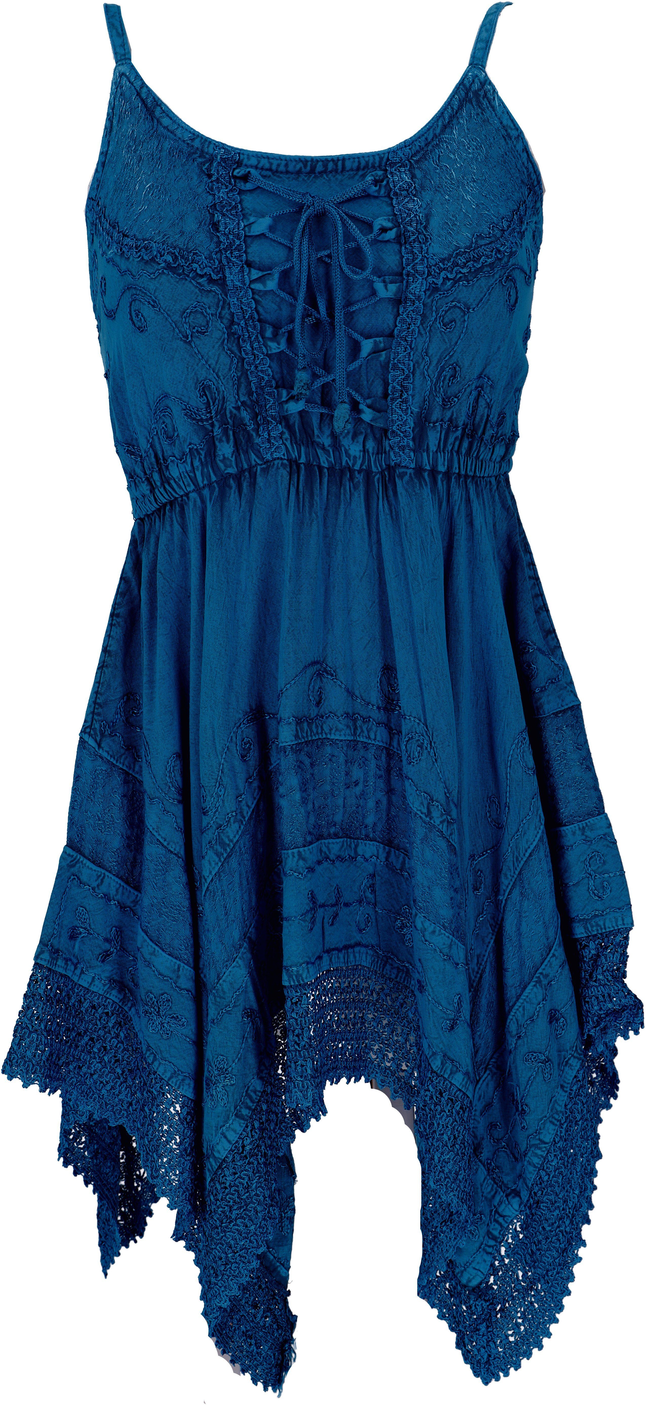 Guru-Shop Midikleid Besticktes indisches Minikleid Boho chic, Zick.. altern günstig online kaufen