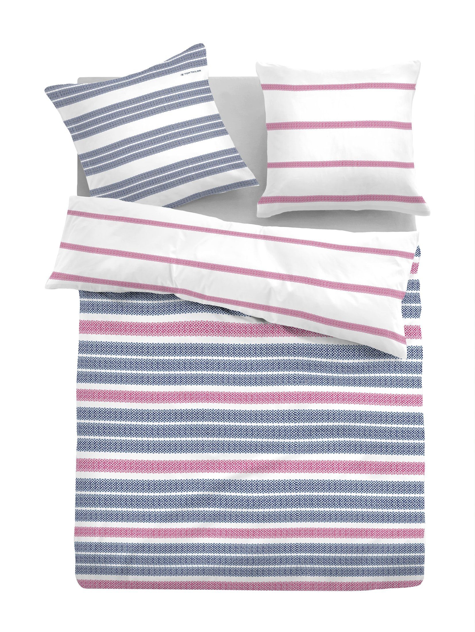 TOM TAILOR Bettwäsche Satin-Bettwäsche mit Streifenmuster, günstig online kaufen