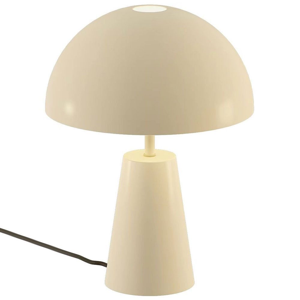 NOWA Tischleuchte, Leuchtmittel nicht inklusive, Tischlampe Pilz Nachttischlampe Tischleuchte Leselampe sandfarben