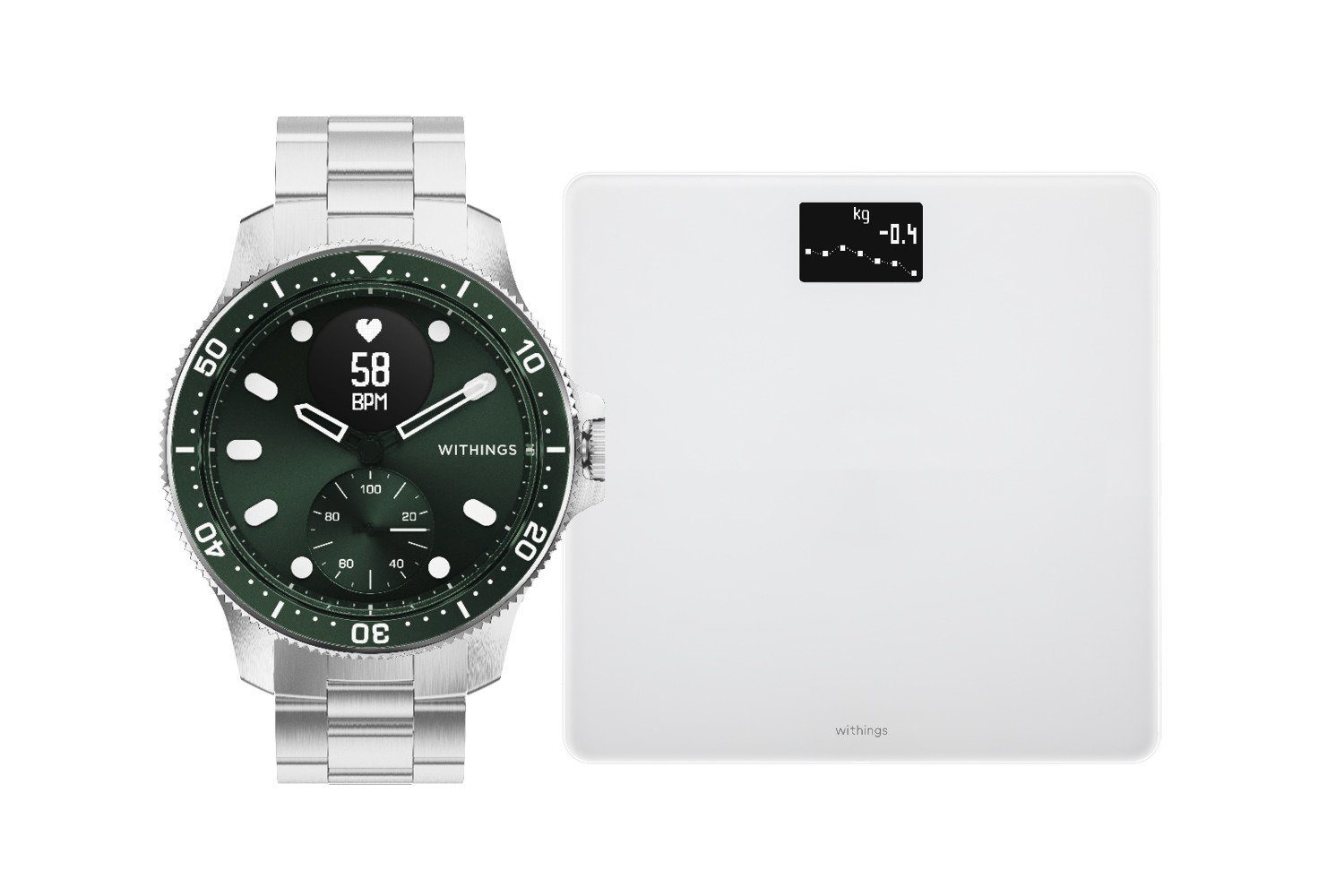 Withings ScanWatch HORIZON (43mm) Smartwatch (Proprietär), + Body