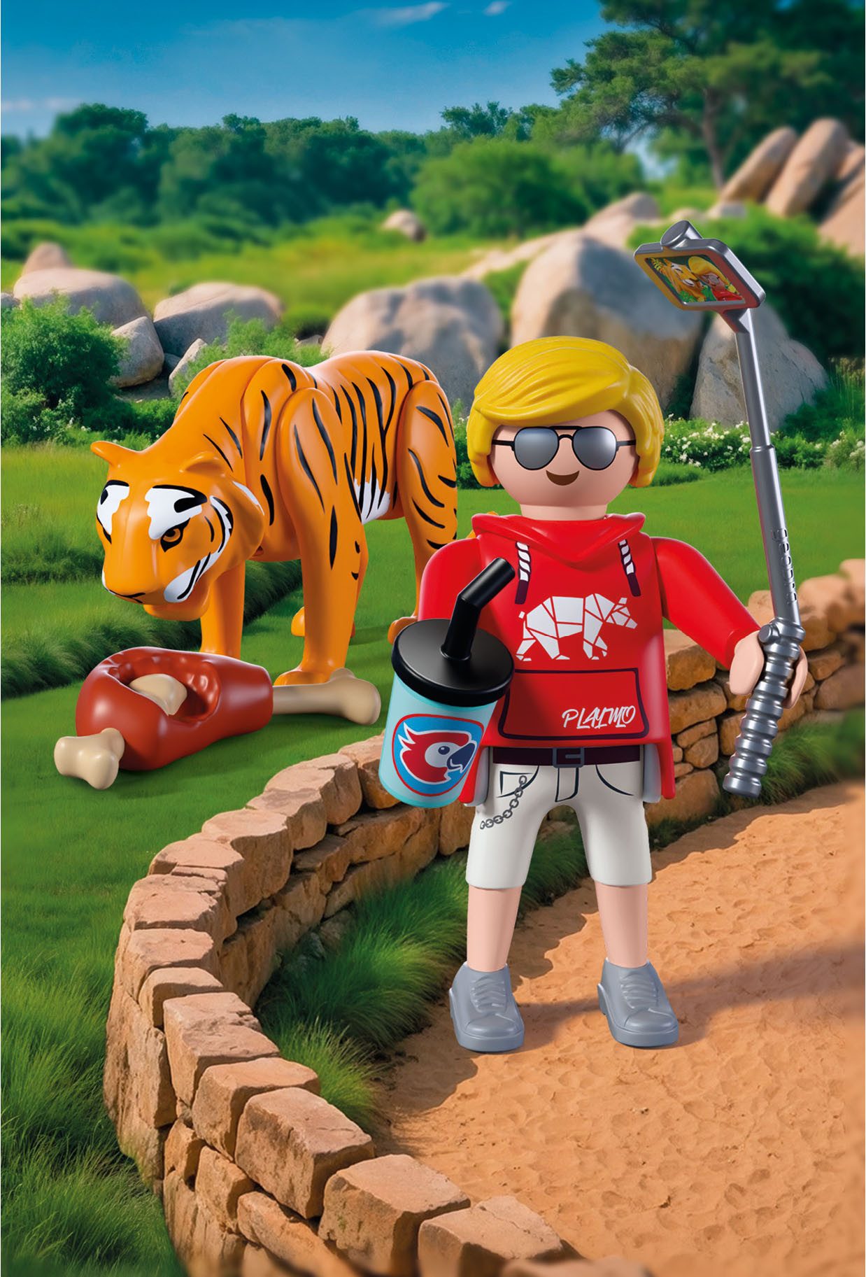 Playmobil® Zoo: Tiger und Besucher (72089), Animals & Friends Konstruktions-Spielset, (7 St), Made in Europe – Bild 5 von 5
