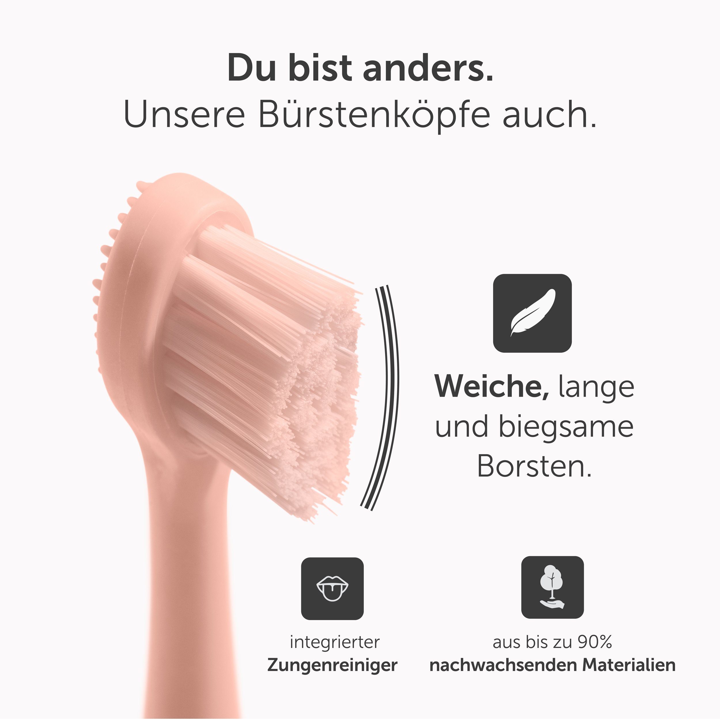 Wondersmile Aufsteckbürsten Bürstenköpfe (Soft), 4 St.