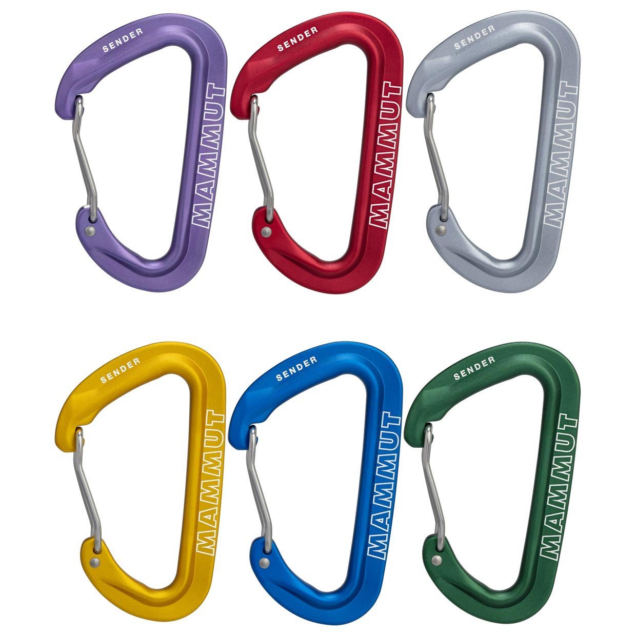 Mammut Karabiner Karabinerhaken Sender Wire Rackpack 6-Pack