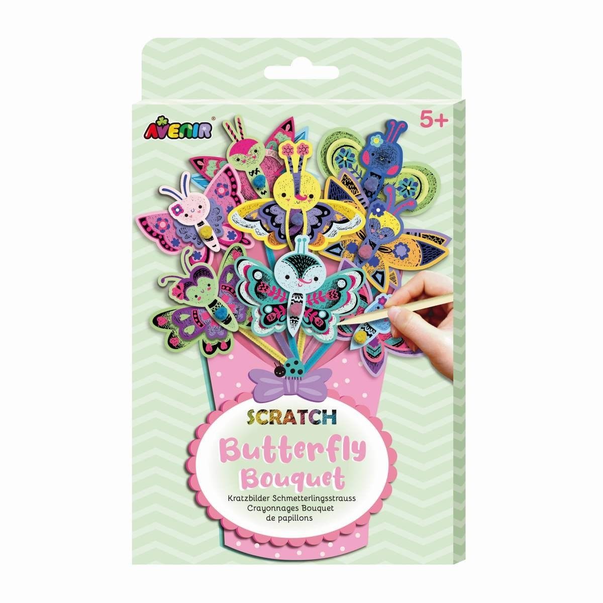 Avenir Kreativset Kratzbilder Set mit Stift und Zubehör für kreative Kinder ab 5 Jahren