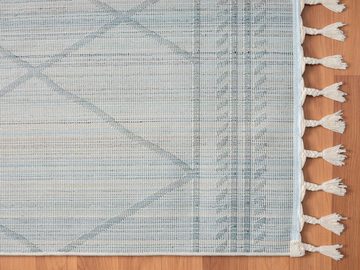 Hochflor-Teppich Moroccan Design, Myflair Möbel & Accessoires, rechteckig, Höhe: 24 mm, modern, marokkanisches Design, Rauten Muster, weich, mit Fransen