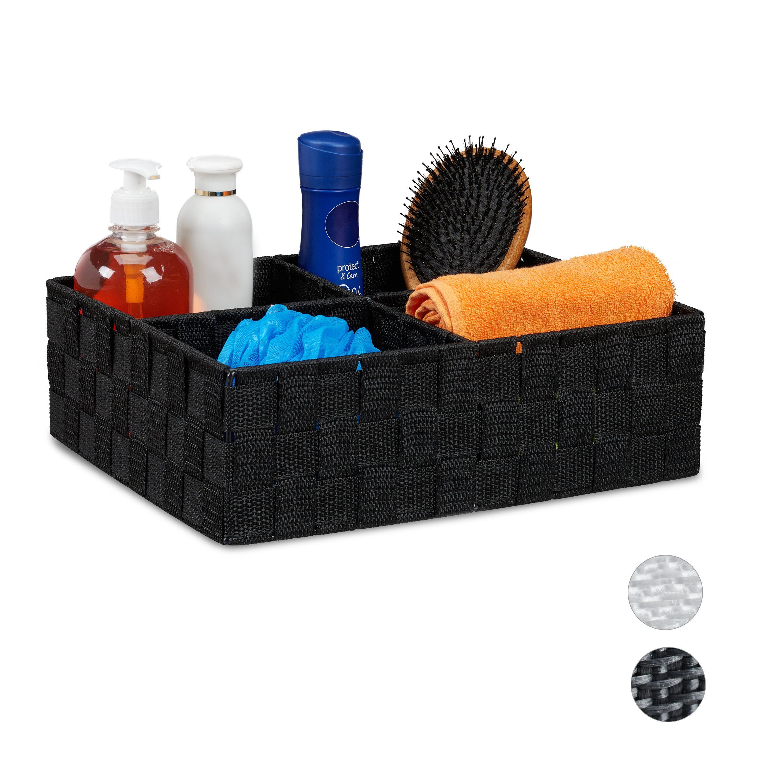 relaxdays Aufbewahrungskorb »Aufbewahrungskorb mit 4 Fächern« online