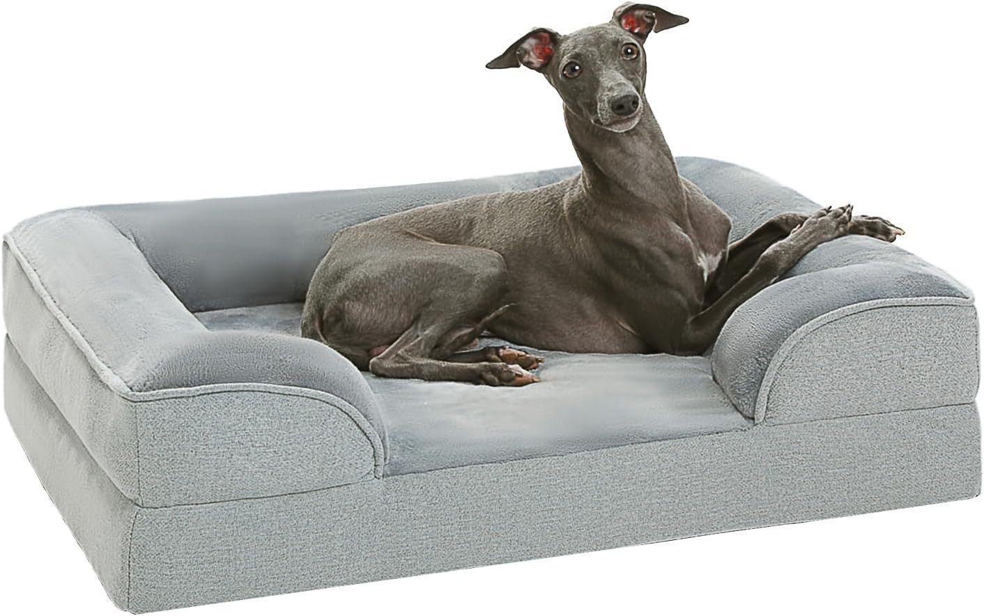 Tierbett Tiersofa orthopädisches und wasserdicht grau, 4 Größe