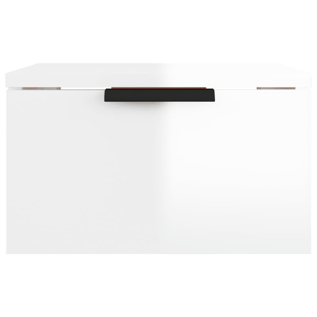 Wand-Nachttisch cm (1-St) Hochglanz-Weiß 34x30x20 vidaXL Fächerschrank