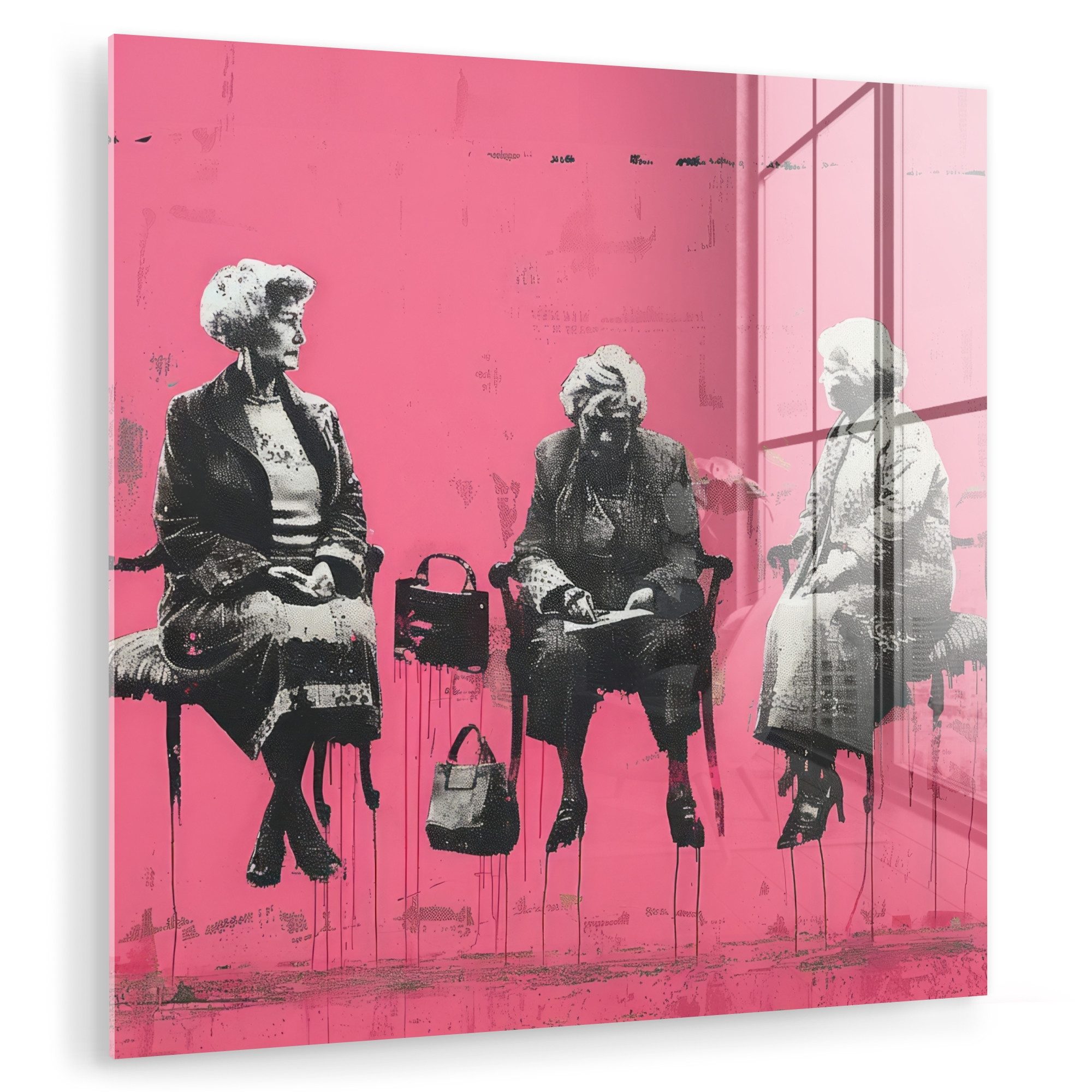 MuchoWow Acrylglasbild Graffiti - Rosa - günstig online kaufen