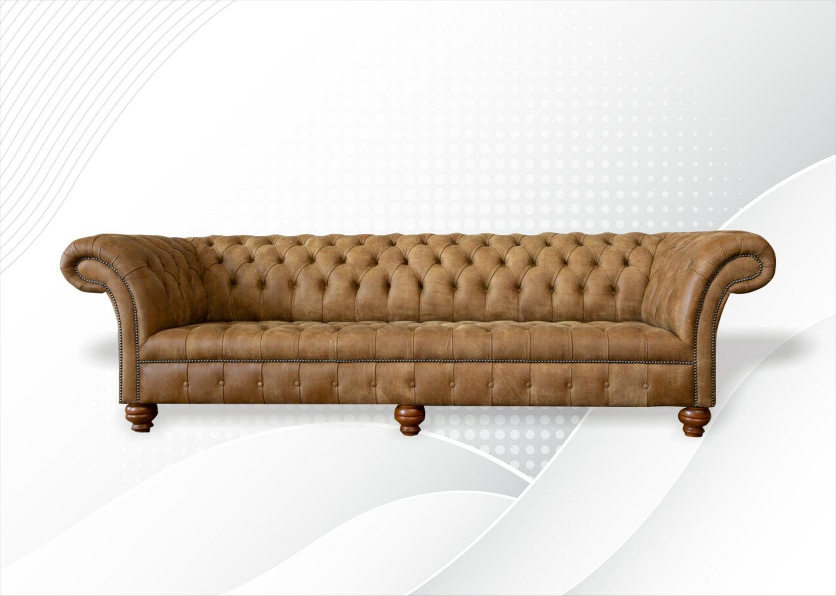 JVmoebel Chesterfield-Sofa, Chesterfield 4 Sitzer Sofa Design Sofa Couch 265 cm