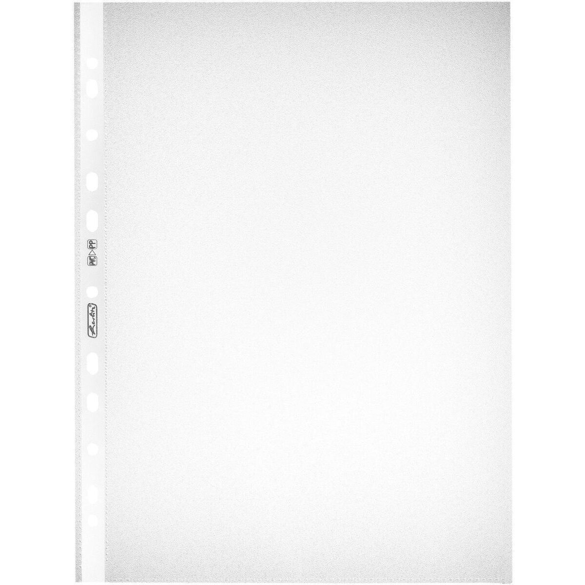 Herlitz Prospekthülle Prospekthüllen A4 genarbt VE=100 Stück