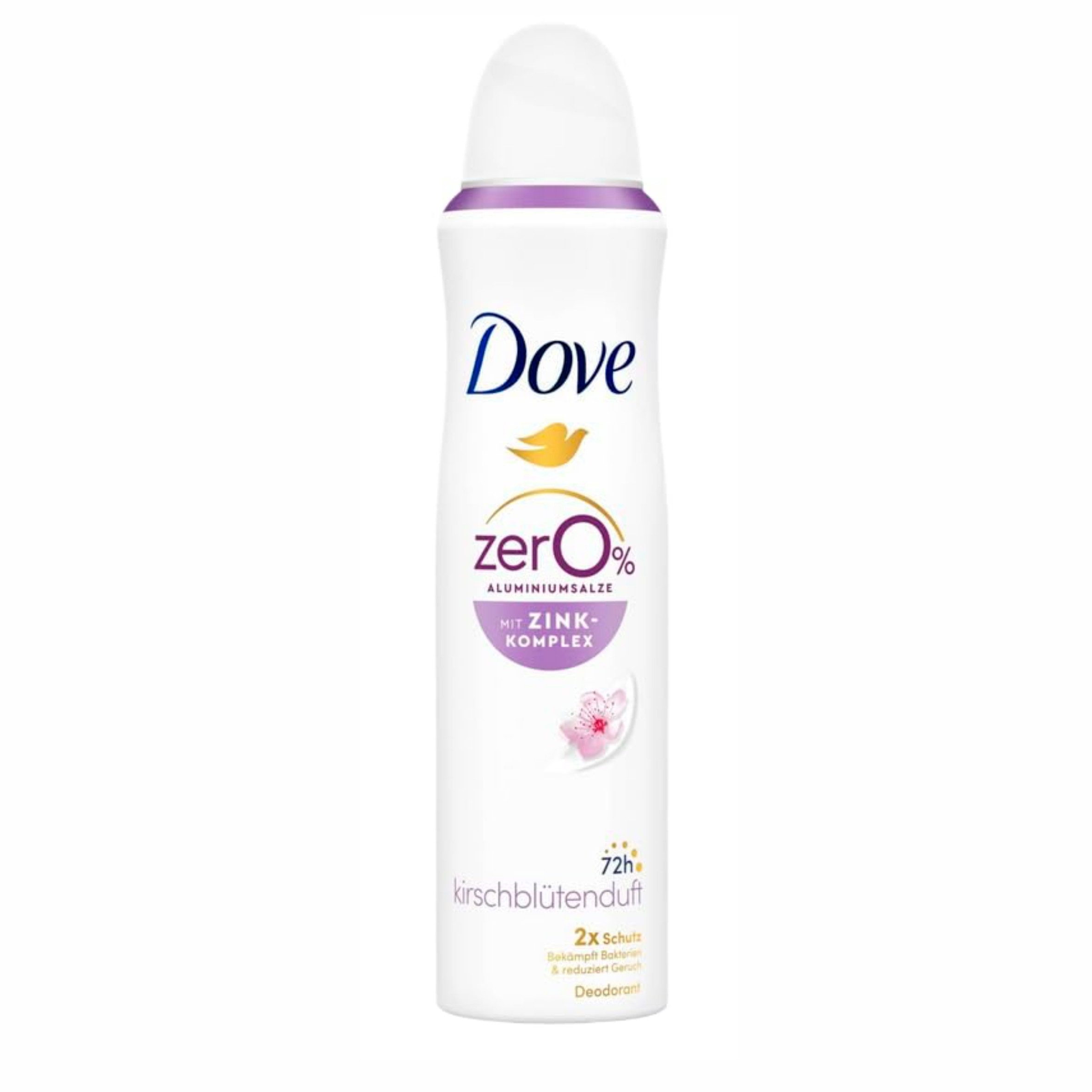 DOVE / UNILEVER Deo-Spray 1x Dove Deodorant-Spray Kirschblütenduft 150 ml, 1-tlg., mit pflegendem Zink-Komplex und 0% Aluminiumsalzen