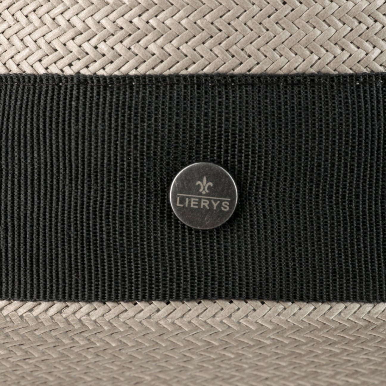 Strohhut (1-St) Lierys in Italy grau mit Made Ripsband, Sonnenhut