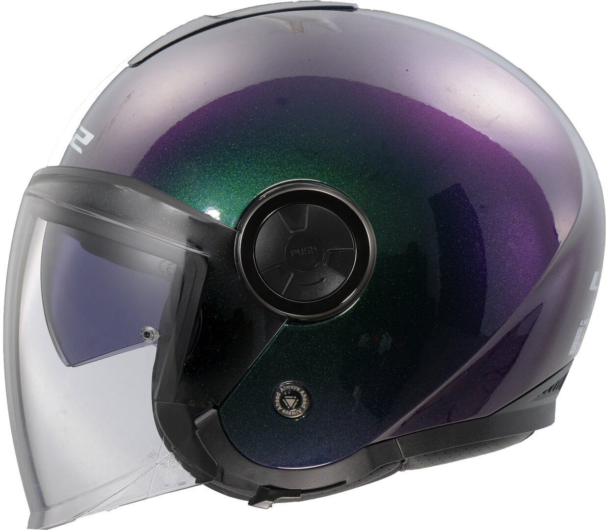 LS2 Motorradhelm OF620 Classy Chameleon Jethelm, vorbereitet für Kommunikationssystem,integriertes Sonnenvisier