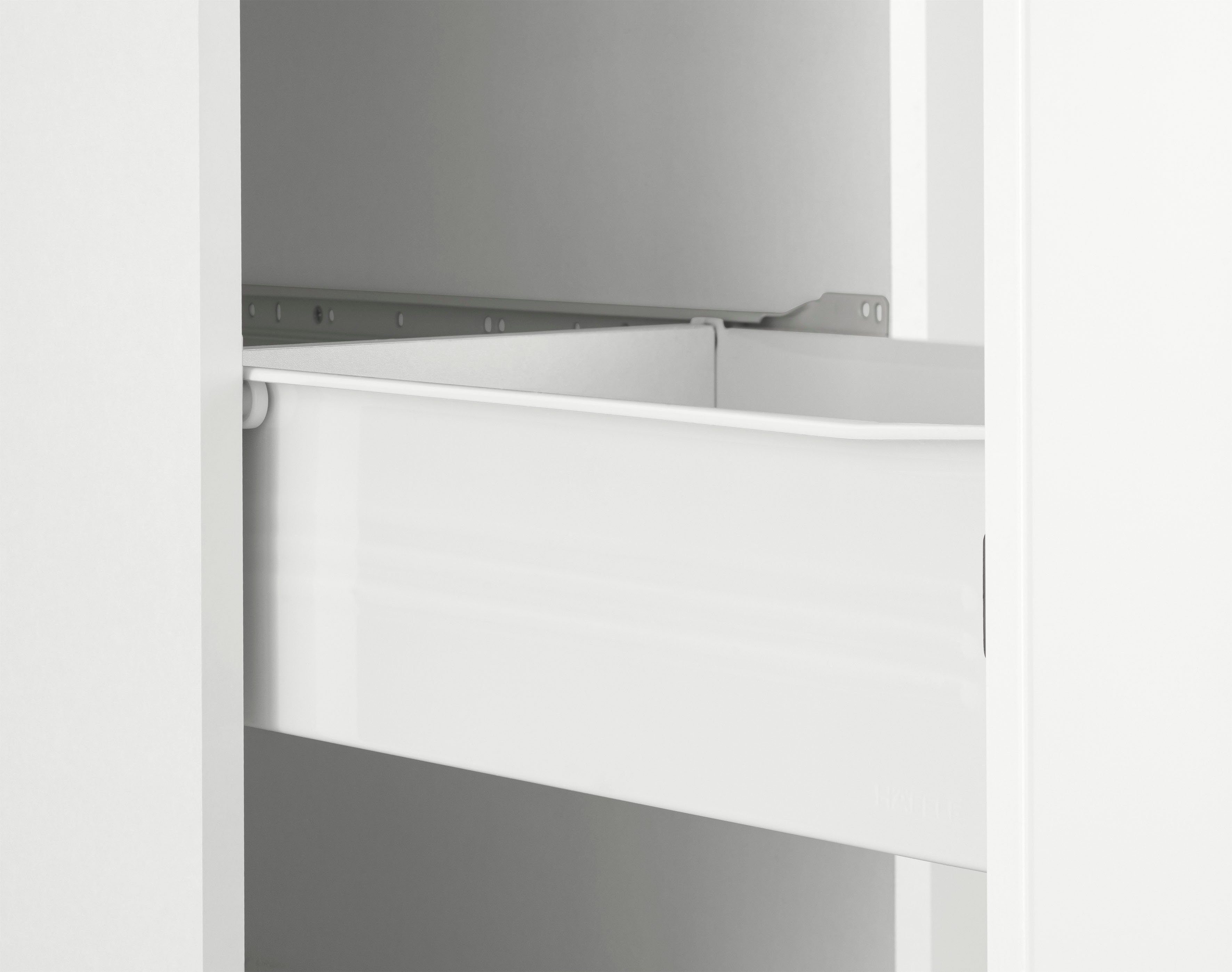KOCHSTATION Apothekerschrank KS-Tinnum 30 cm breit, 200 cm hoch, Metallgriffe, MDF Fronten, Auszüge – Bild 5 von 5