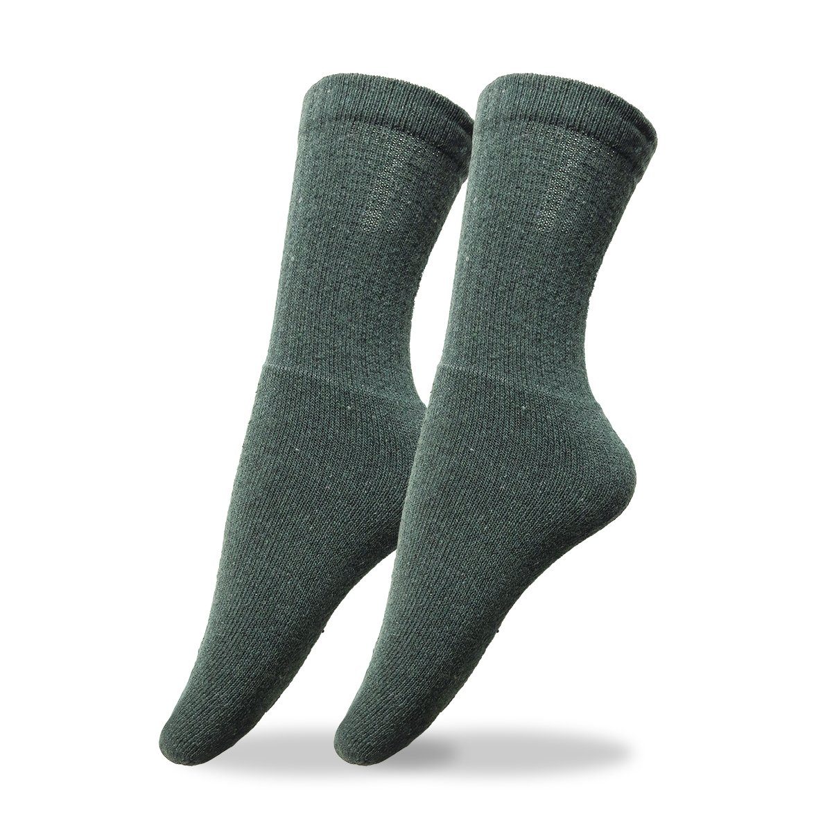 Norwegersocken Paar Plüschfuß Originelli Socken Sonia 3 Army oliv unisex 3er-Set Baumwolle