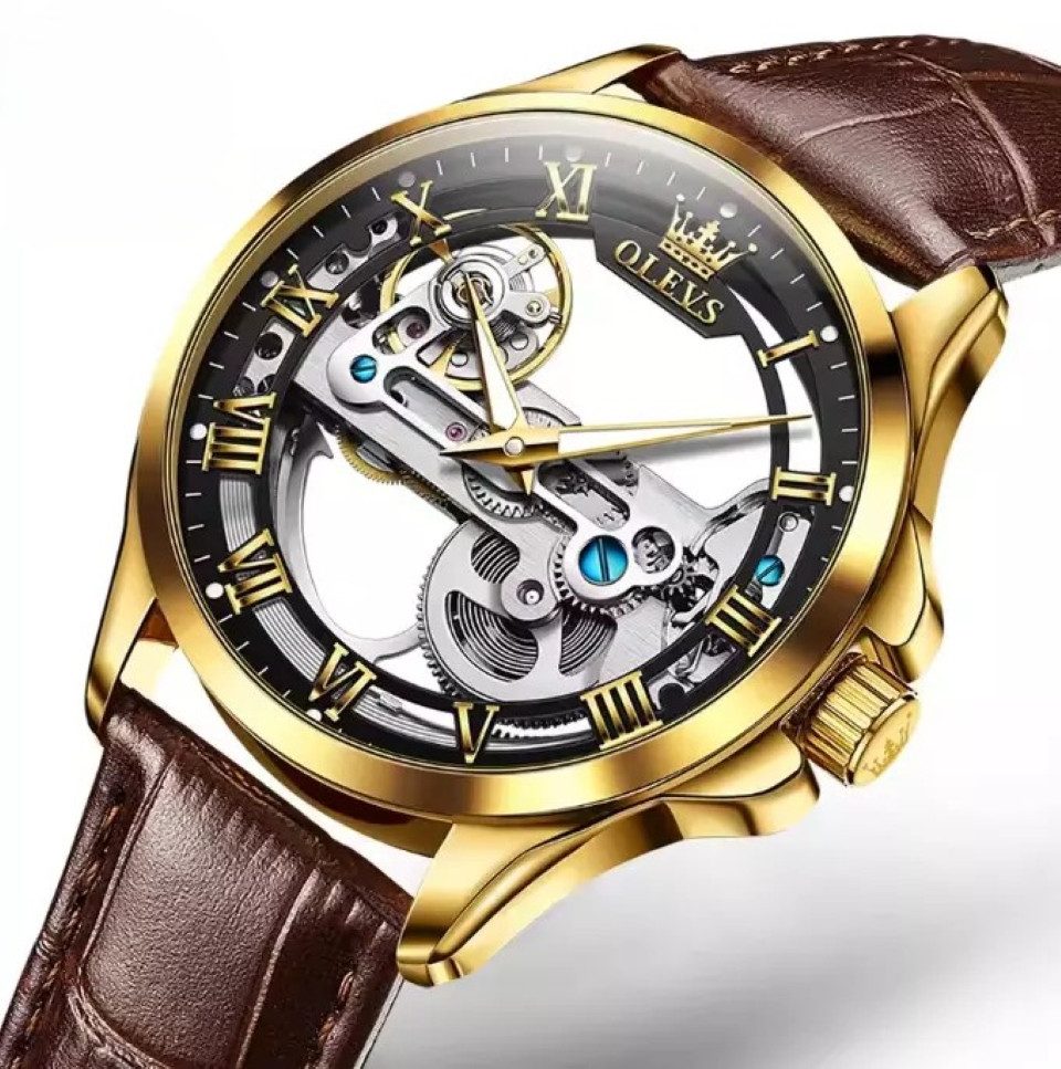 OLEVS Automatikuhr Herrenuhr Mechanisch Skelett Zifferblatt günstig online kaufen
