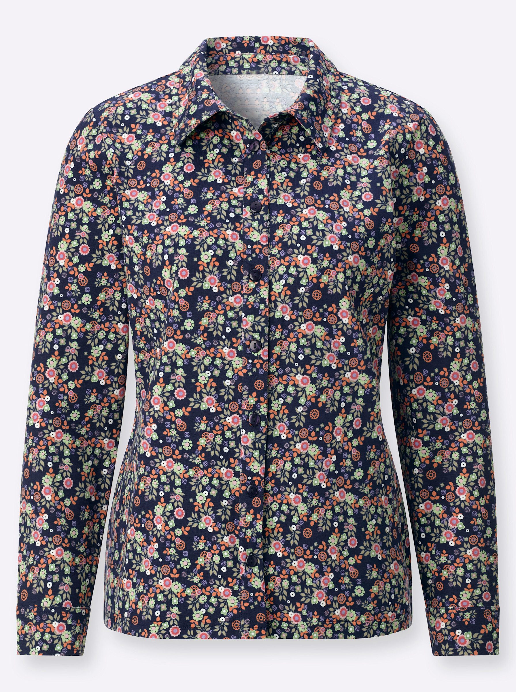 Witt Klassische Bluse Jersey-Bluse Langarm