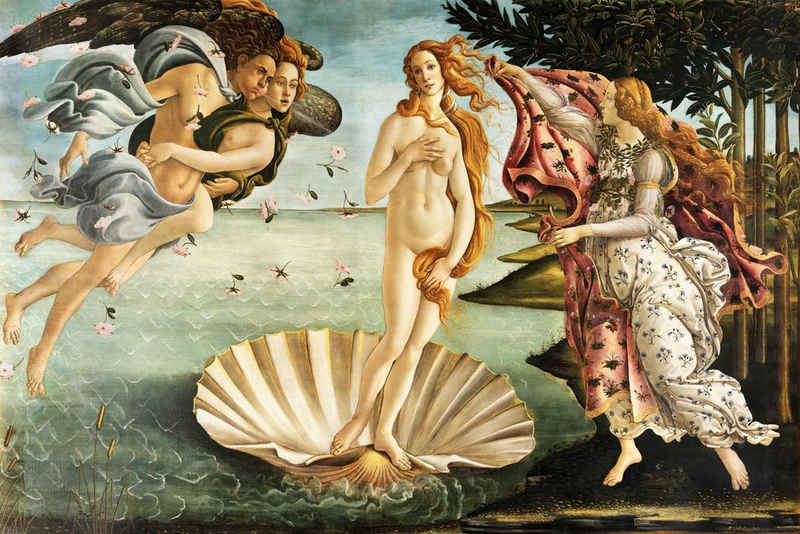 empireposter Poster Sandro Botticell - Die Geburt der Venus - Kunstposter 91,5x61 cm