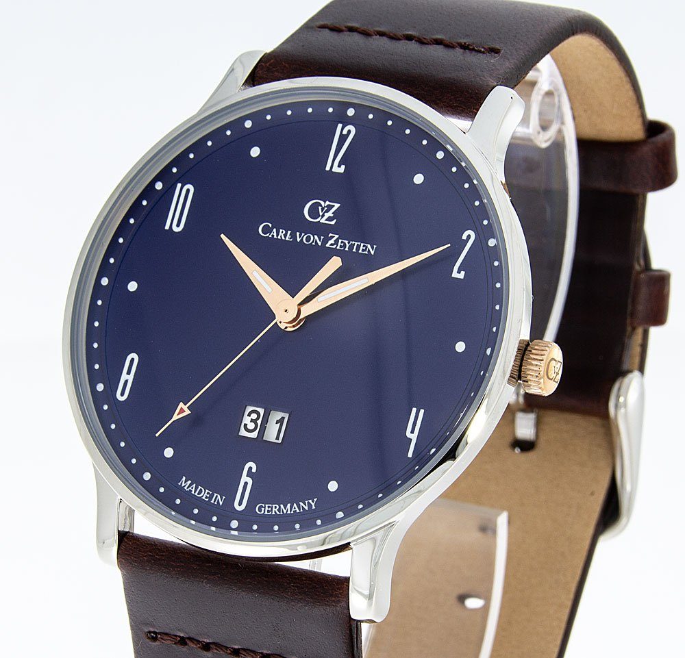 Carl von Zeyten Quarzuhr Carl von Zeyten Lenzkirch Herrenuhr CVZ0019BL