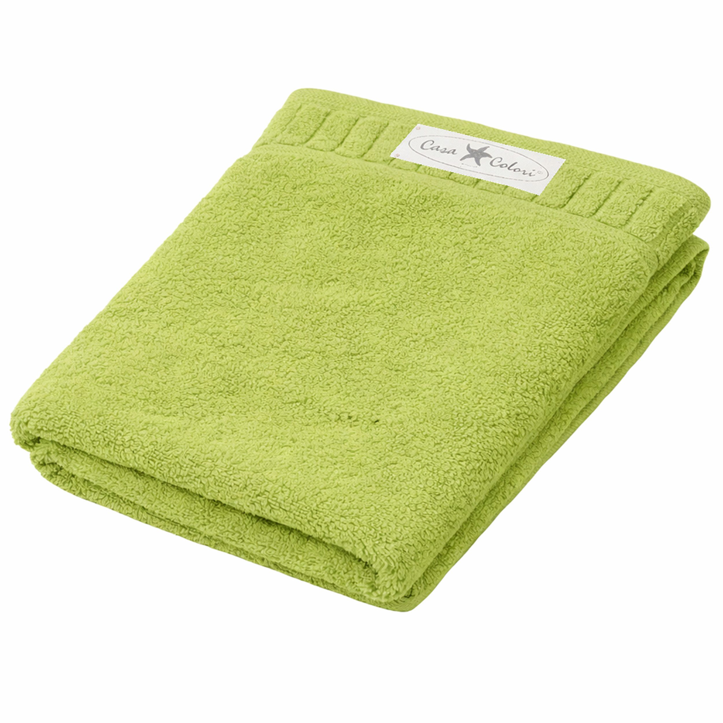 Casa Colori Duschtuch Uni, Frottier (1-St), Hohe Farbbrillanz, Einfache Pflege