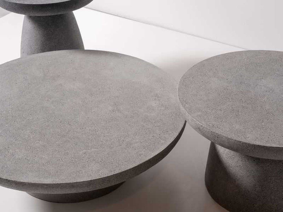 Xlmoebel Satztisch Graues Betontisch-Set von XLMOEBEL für Garten und Wohnraum (Couchtisch-Set, 3-St., 3-teiliges Betontisch-Set), Made in Europa