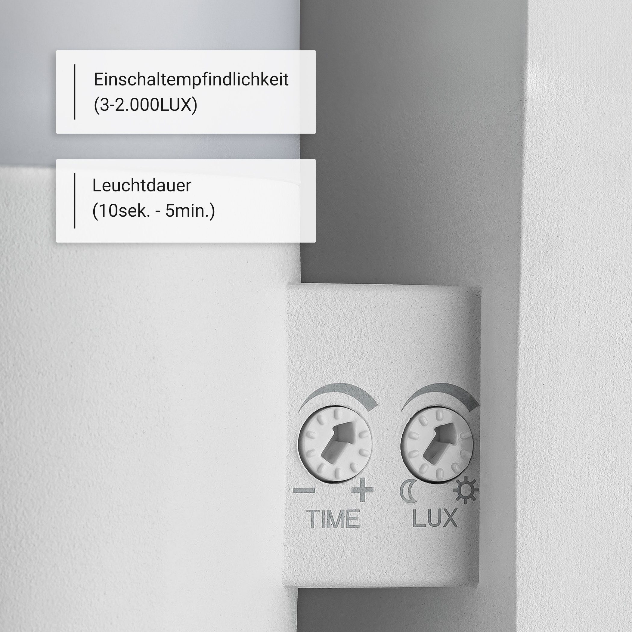 SEBSON Außen-Wandleuchte LED Außenleuchte Bewegungsmelder 12m/180° IP65, 20W 2200lm kaltweiß, Kaltweiß, Bewegungsmelder programmierbar