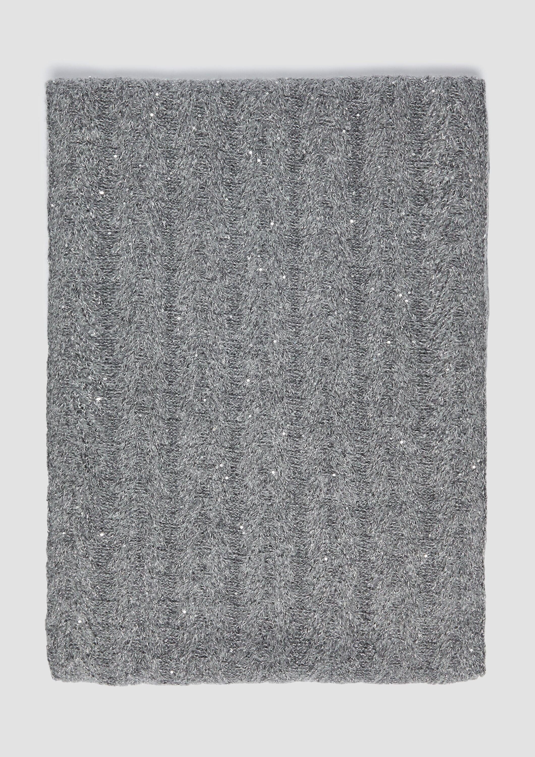 s.Oliver Schal Tuch, Strickschal mit Pailletten