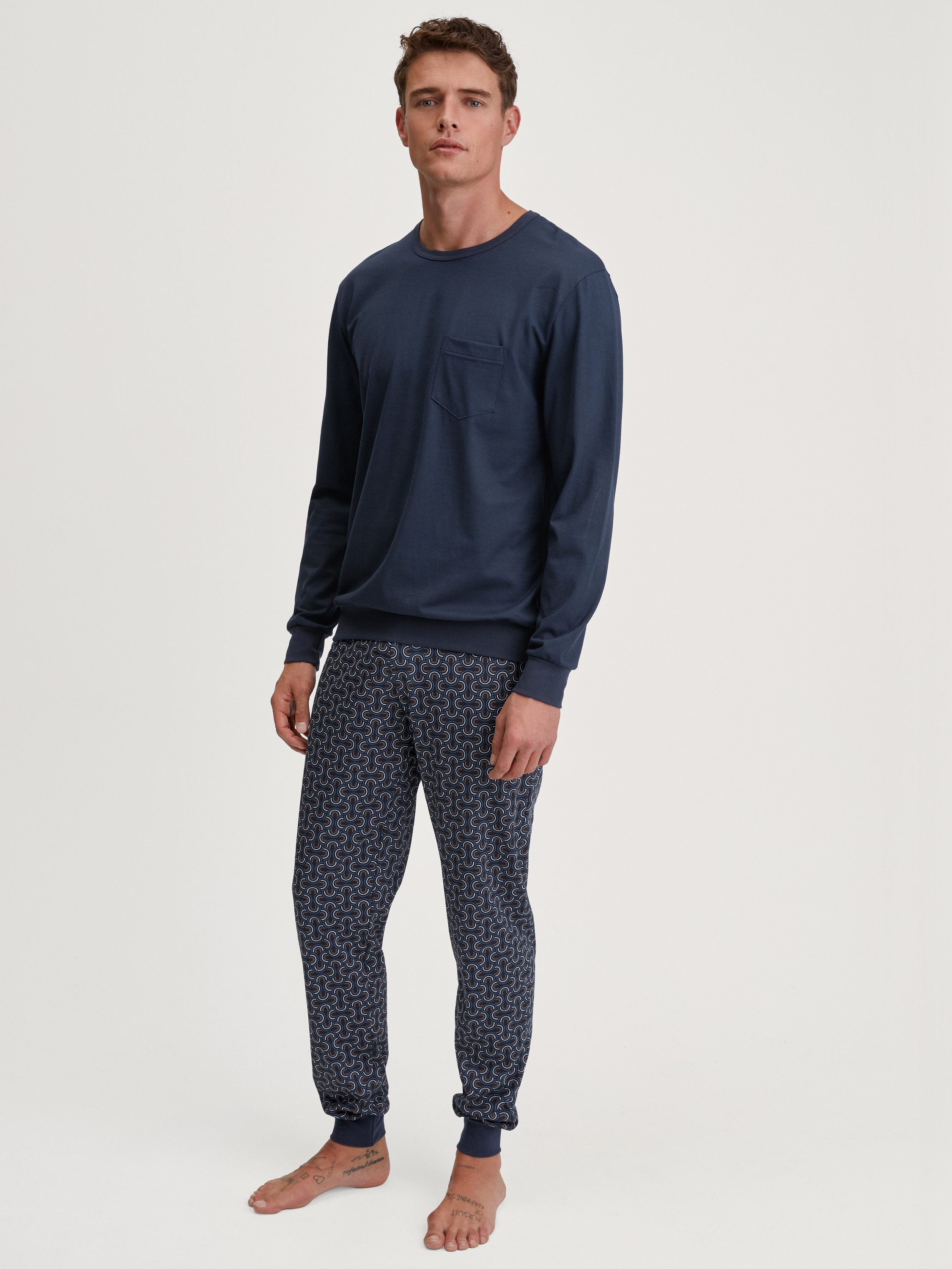 CALIDA Pyjama Relax Imprint Herren (2 günstig online kaufen
