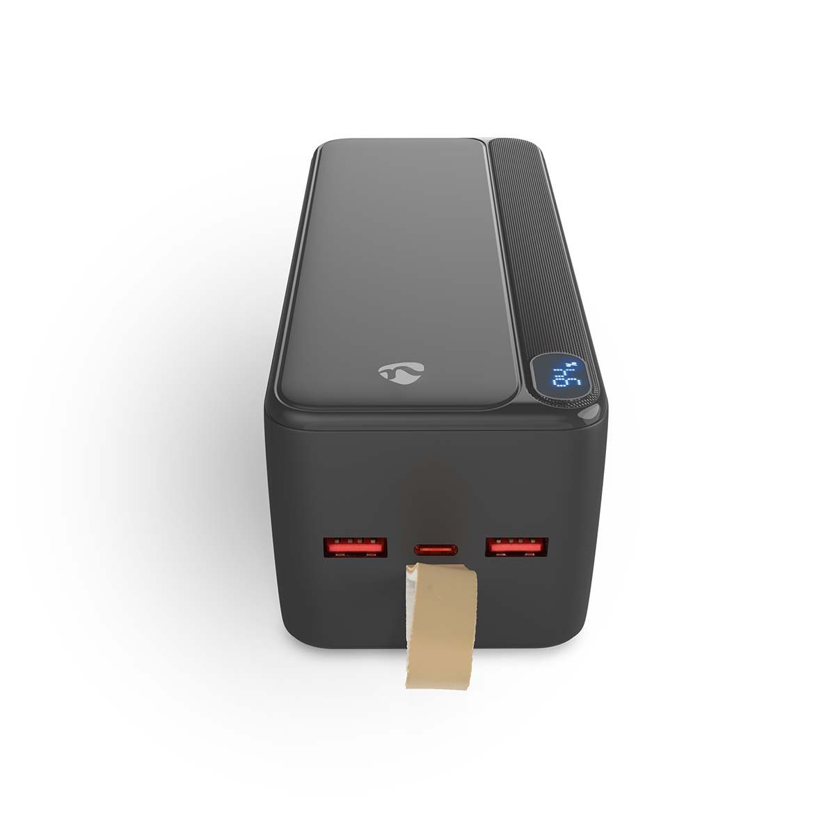 Nedis PBKPD20W325BK Powerbank Built-In Lithium-Polymer 30000 mAh (1 St), USB-C, USB-A, Power Delivery, Quick Charge, für unterwegs, LED-Anzeige