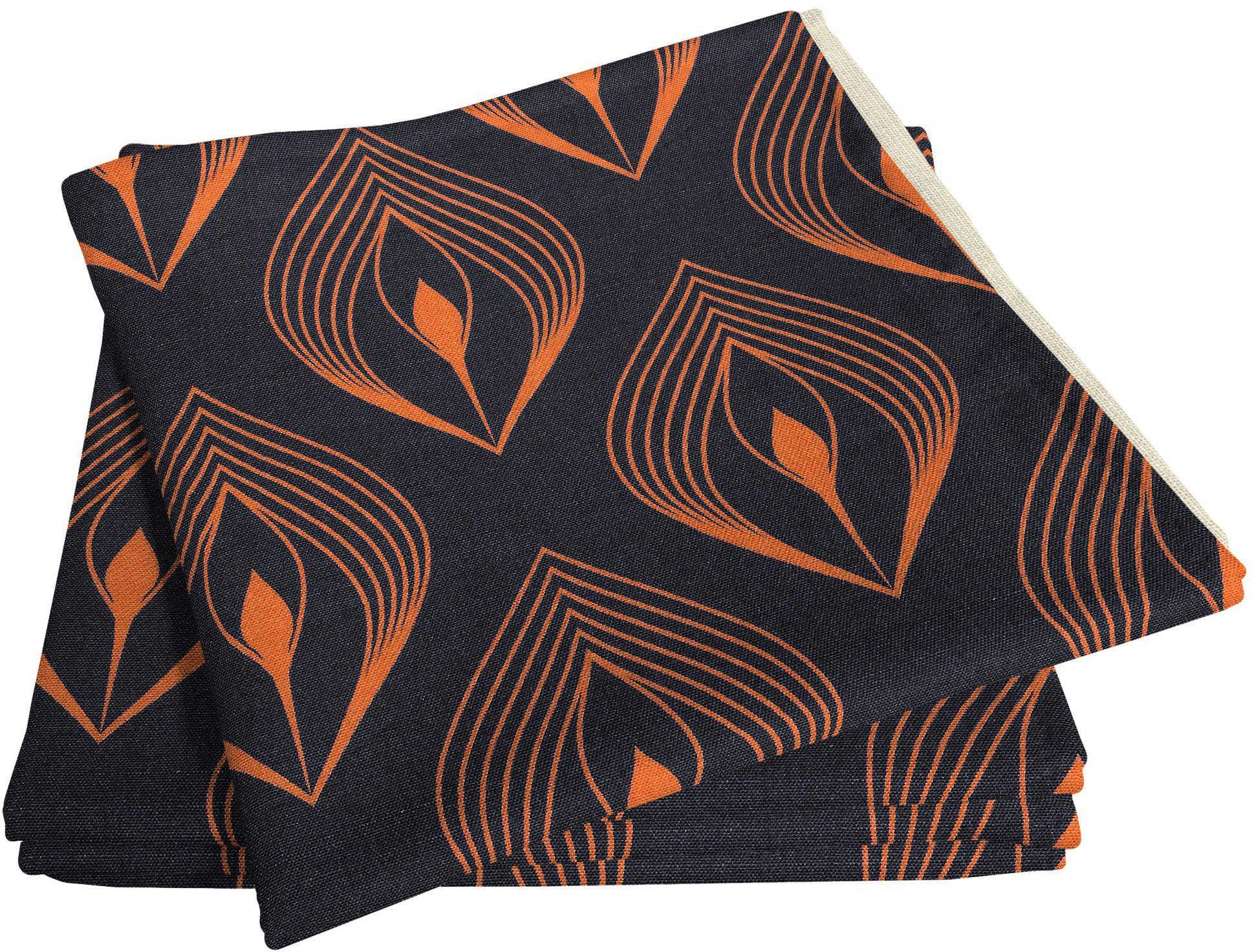 Adam Stoffserviette Feathers, (4 St), GOTS organic,zertifiziert durch CERES 0242Made in Germany