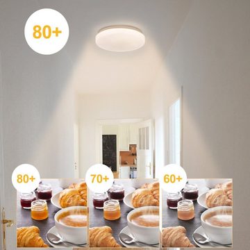 ZMH LED Deckenleuchte Modern Sternenhimmel Flurlampe klein flach Schlafzimmer Whonzimmer, Augenschutz, LED fest integriert, 3000K