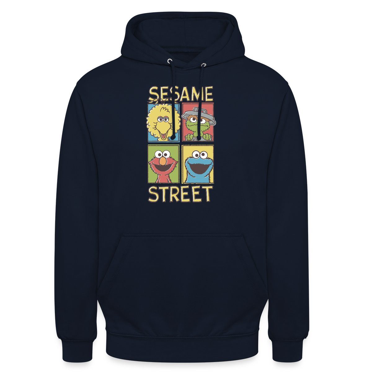 Spreadshirt Hoodie Sesamstraße Bibo, Oscar, Elmo, Krümelmonster Unisex Hoodie (1-tlg)