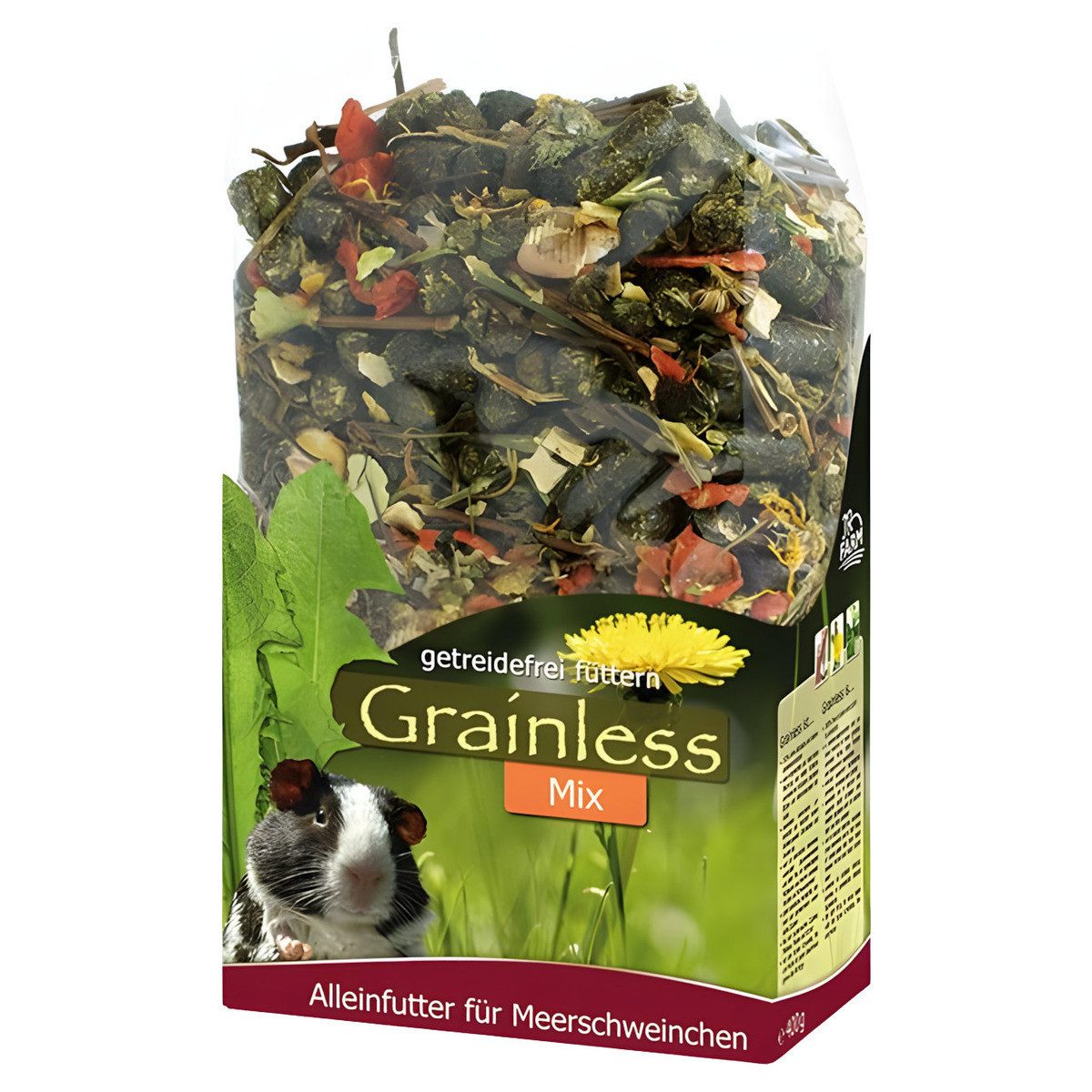JR Farm Grainless Mix Meerschweinchen 650 g - 6 Stück, Trockenfutter für: Kleintier