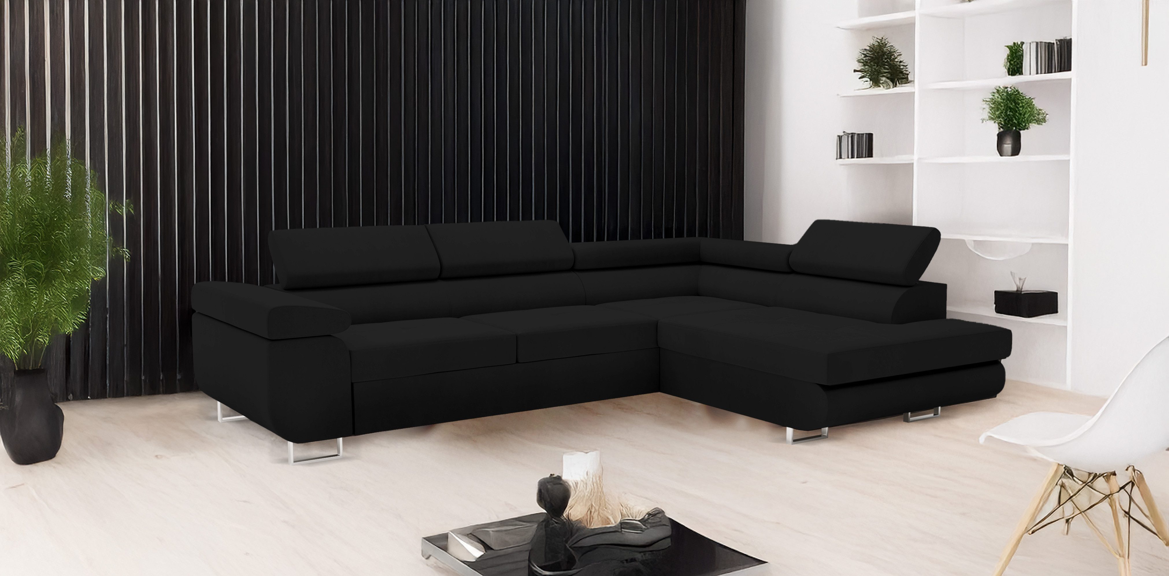 Goldstoff Ecksofa hochwertiges Sofa mit Schlaffunktion, günstig online kaufen