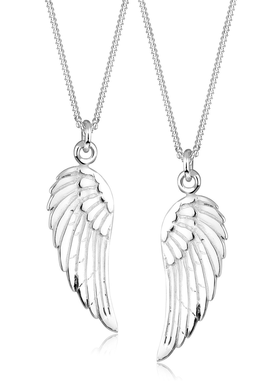 Elli Ketten-Set Partnerkette Flügel 925 Sterling Silber, Flügel