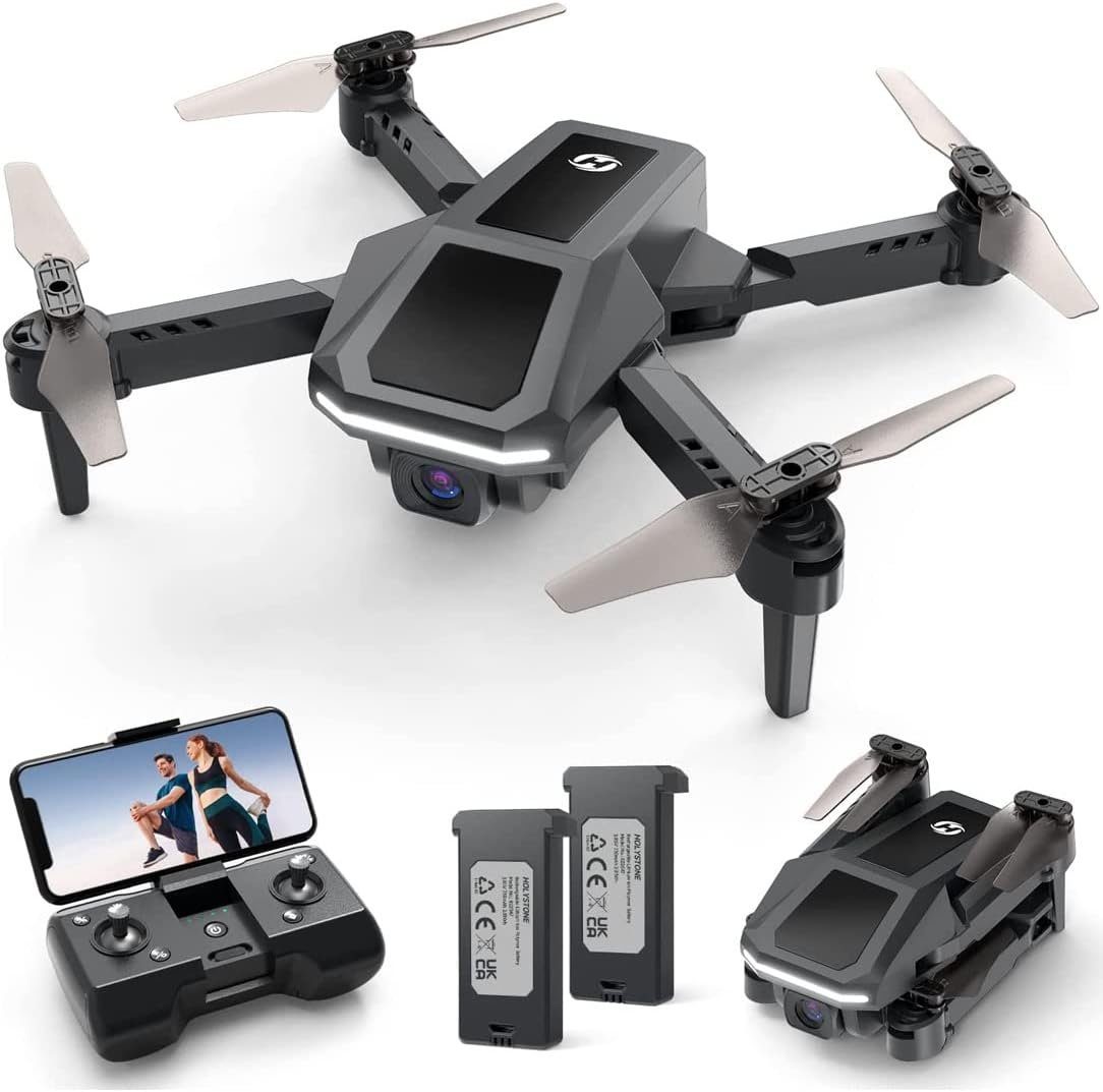 HOLY STONE Drohne 1080P Drohne Faltbare Mini Kamera Lange Flugzeit) RC (1080P, mit Quadrocopter