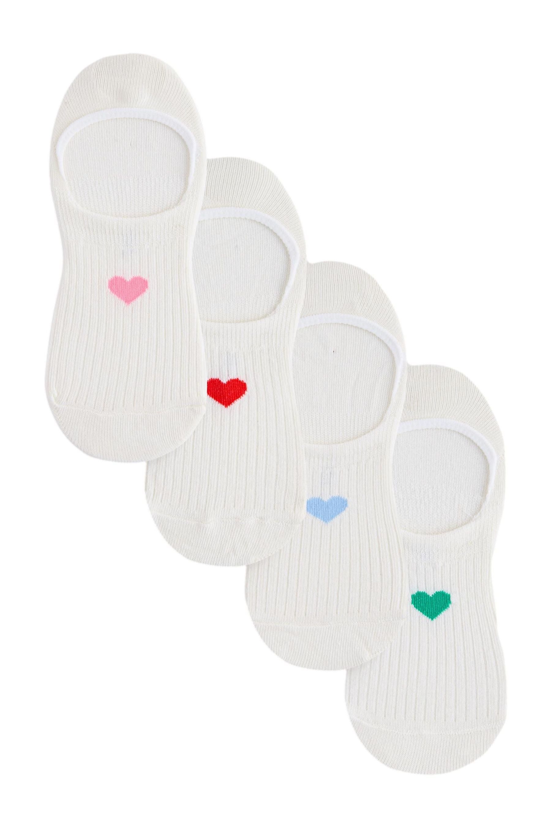 Next Basicsocken 4er-Pack Füßlinge mit Herzmotiv (1-Paar)