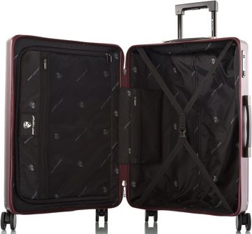 Heys Hartschalen-Trolley Smart Luggage®, 53 cm, Burgund, 4 Rollen, Handgepäck vollständig venetztes High-End-Gepäck mit App-Funktion