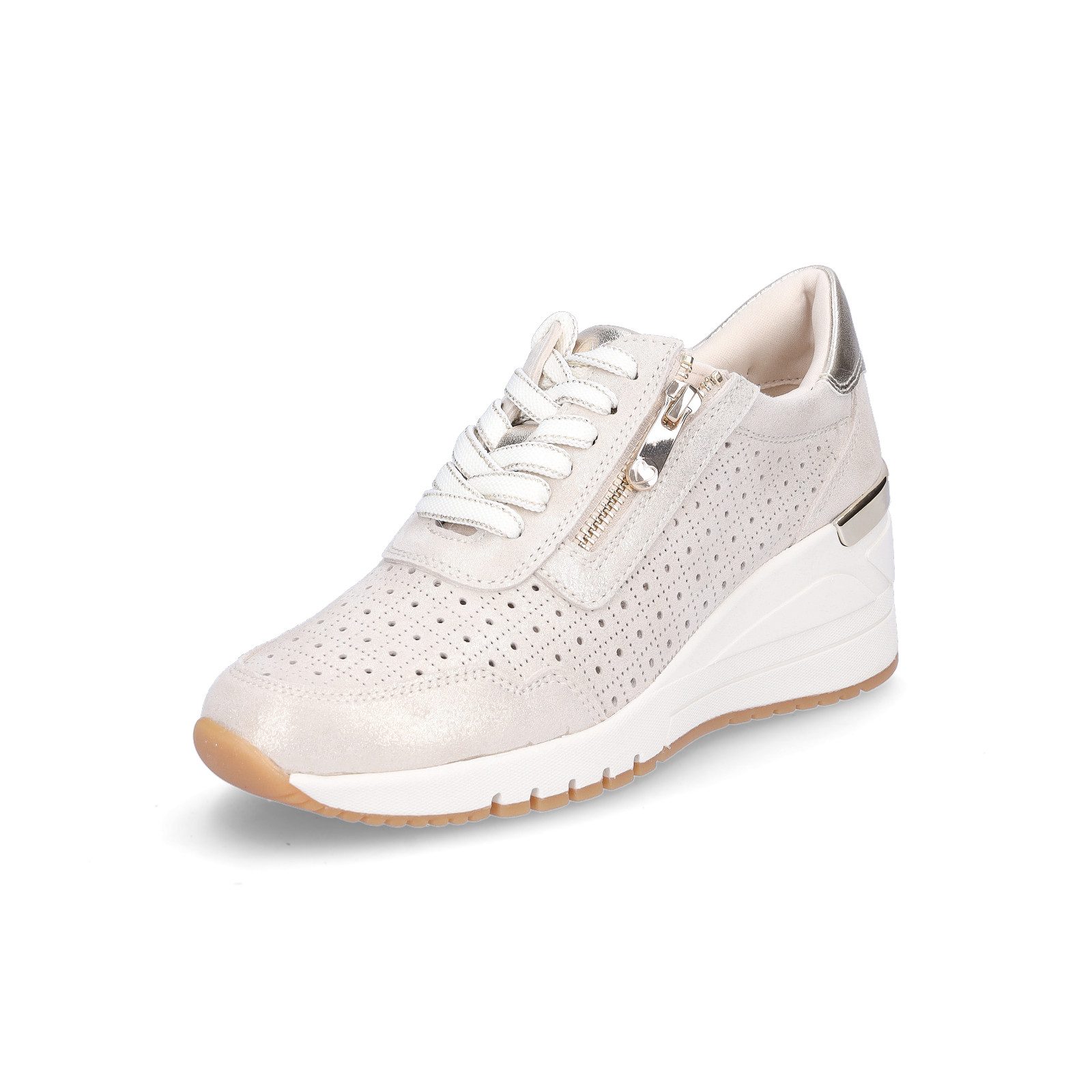 Marco Tozzi Damen Keil Sneaker platin Sneaker