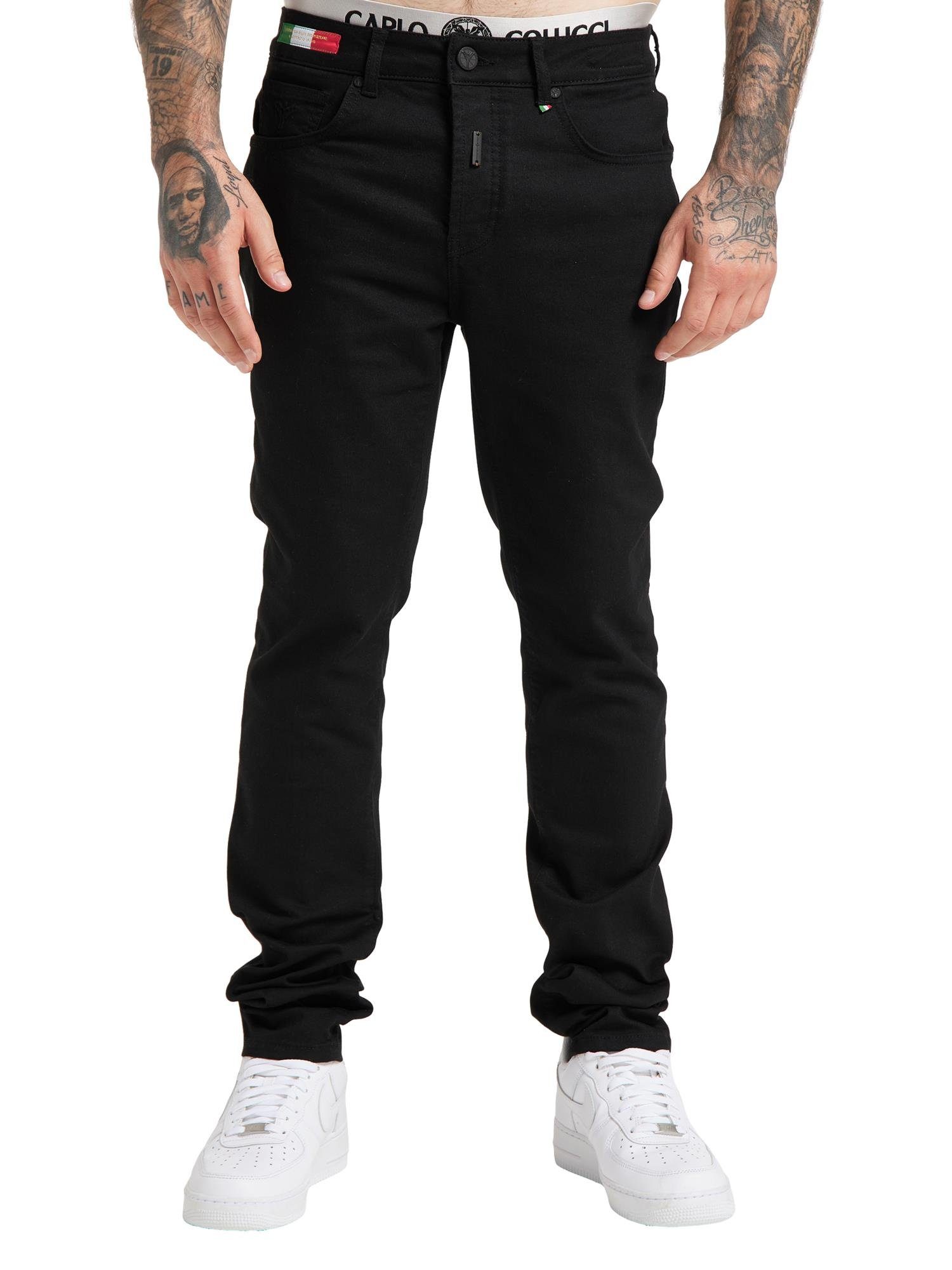 CARLO COLUCCI 5-Pocket-Jeans Cazzato Schwarz 32W