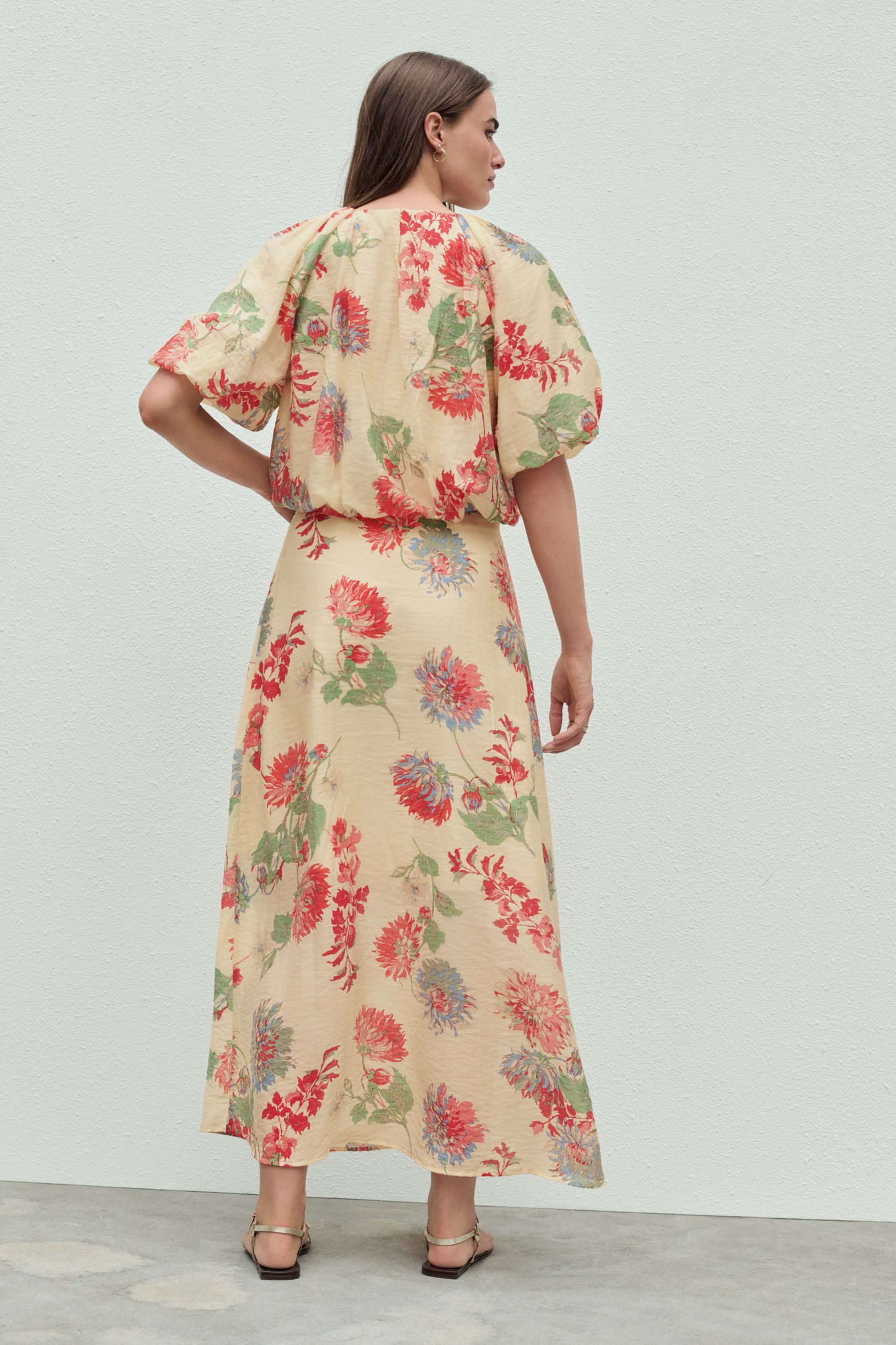 Next Shirtbluse Leichtes Oberteil mit Puffärmeln und Ballonsaum (1-tlg) günstig online kaufen