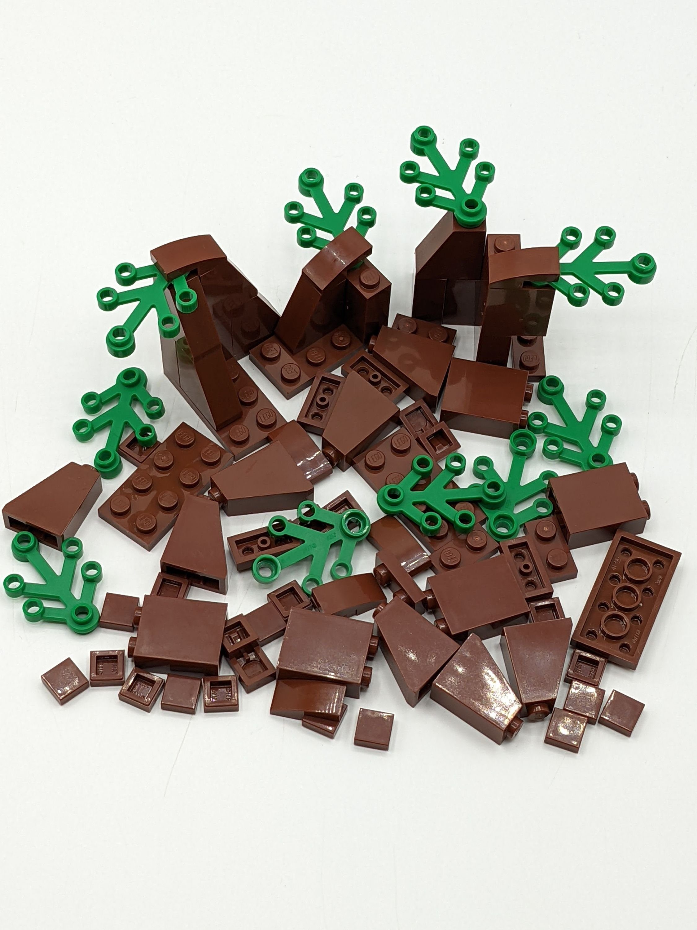 LEGO® Spielbausteine LEGO® MOC Baum Wald Set Klein Rotbraun Grün NEU! Menge 80x, (Creativ-Set, 80 St), Made in Europe