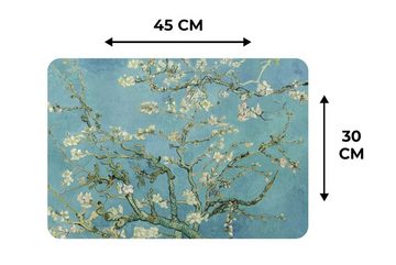 Platzset, Mandelblüte - Van Gogh - Kunst - Blumen, MuchoWow, (6-St), Platzset, Platzdecken, Platzmatte, Tischmatten, Schmutzabweisend