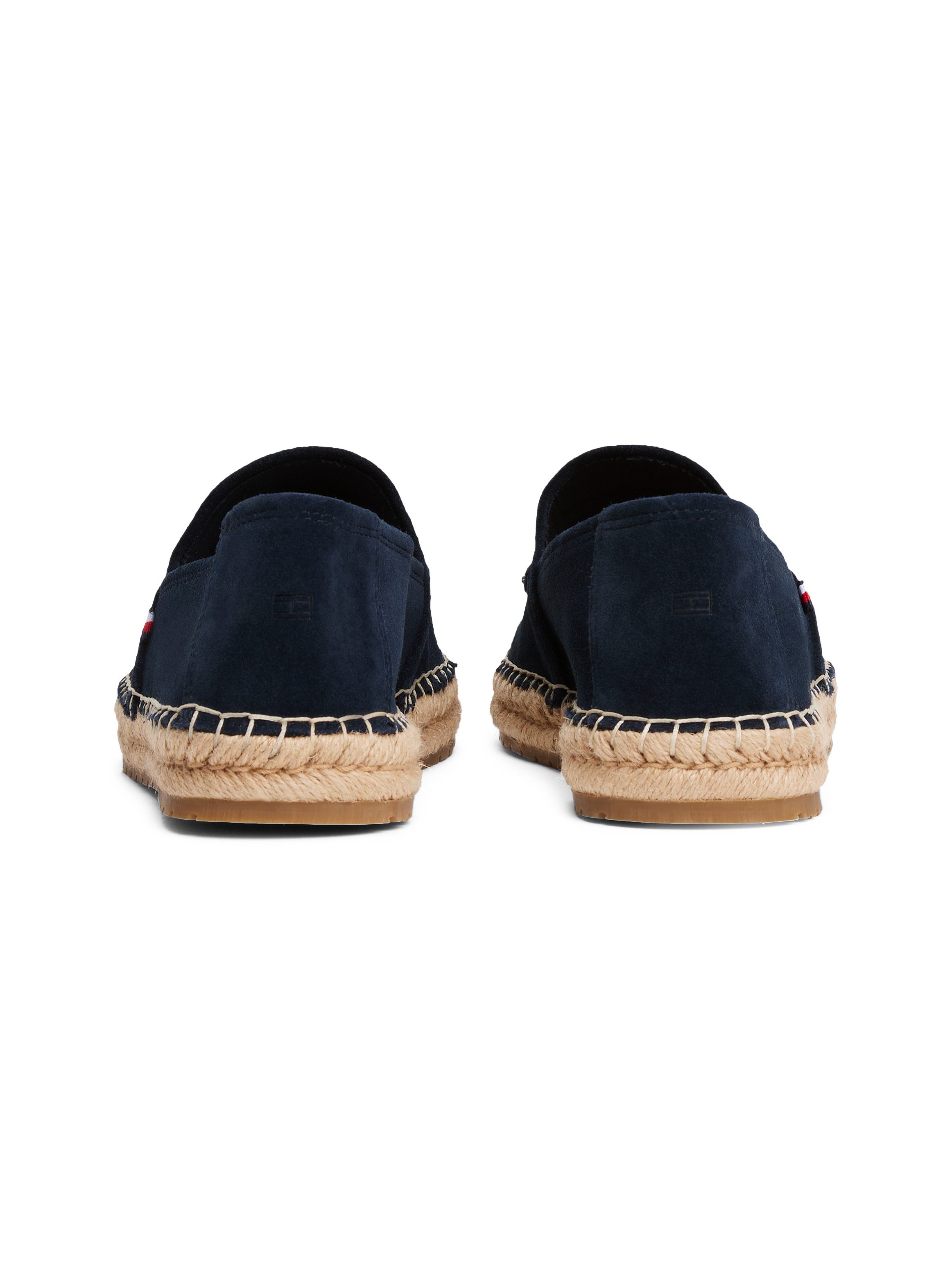 Tommy Hilfiger HILFIGER FLEX ESPA SUEDE LOAFER Espadrille, Sommerschuh, Schlupfschuh, Slipper mit Bastbezug am Plateau