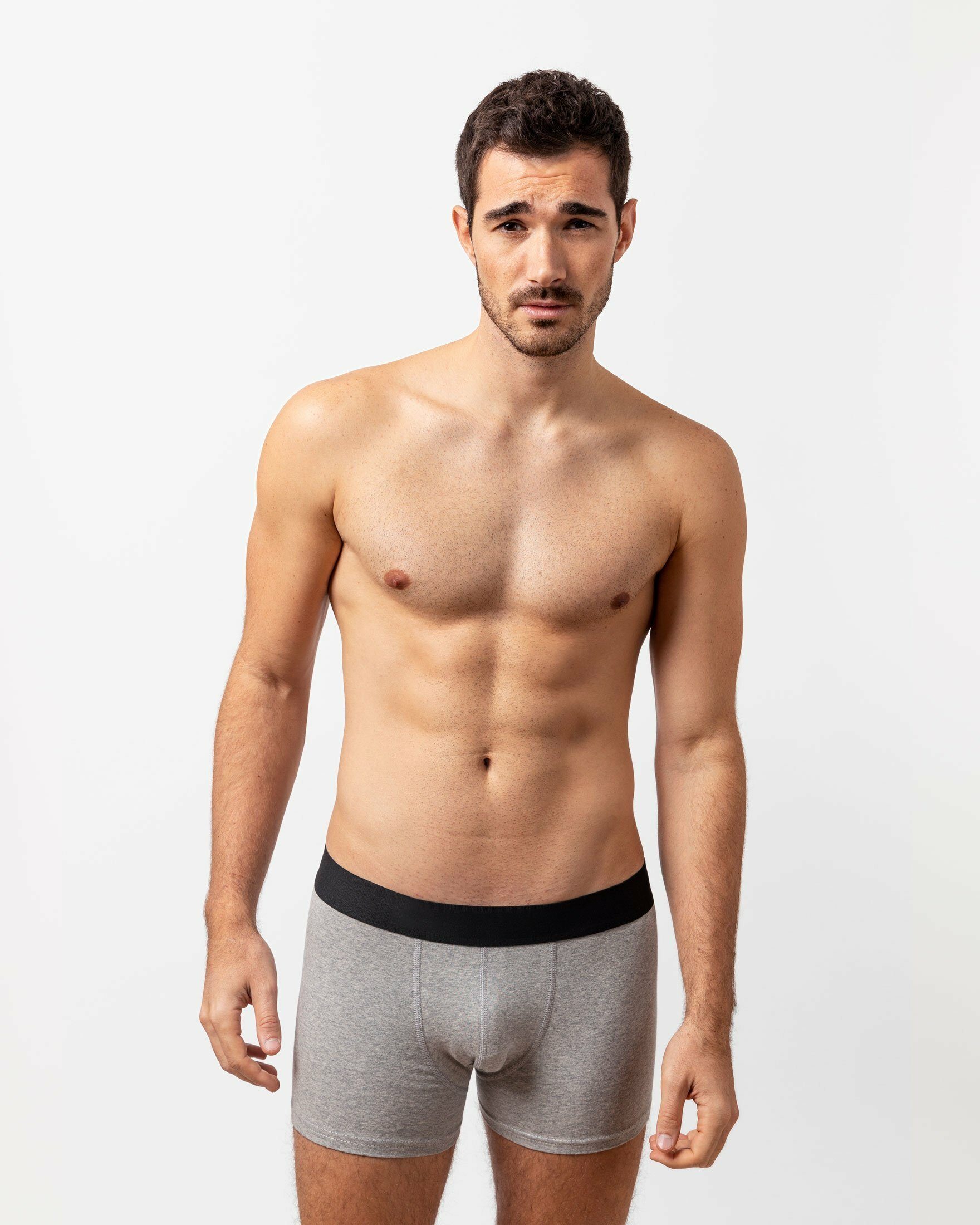 (6-St) Logo Zettel Unterhosen Boxershorts (Schwarz/Weiß/Grau) Männer ohne Enge Mix Bio-Baumwolle, kratzenden SNOCKS Herren aus ohne